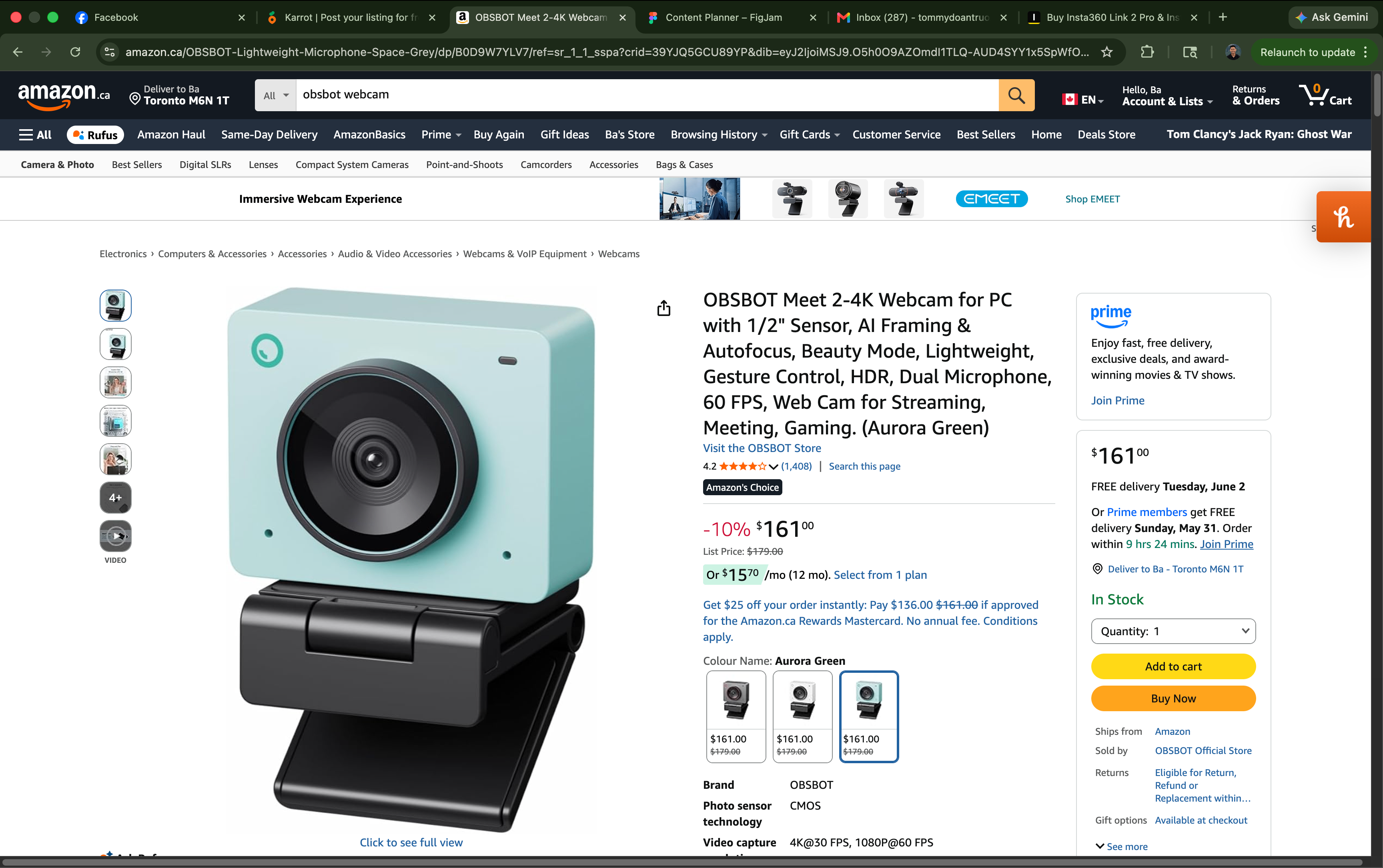 OBSBOT Meet 2-4K Webcam for PC MacBook - photo 3