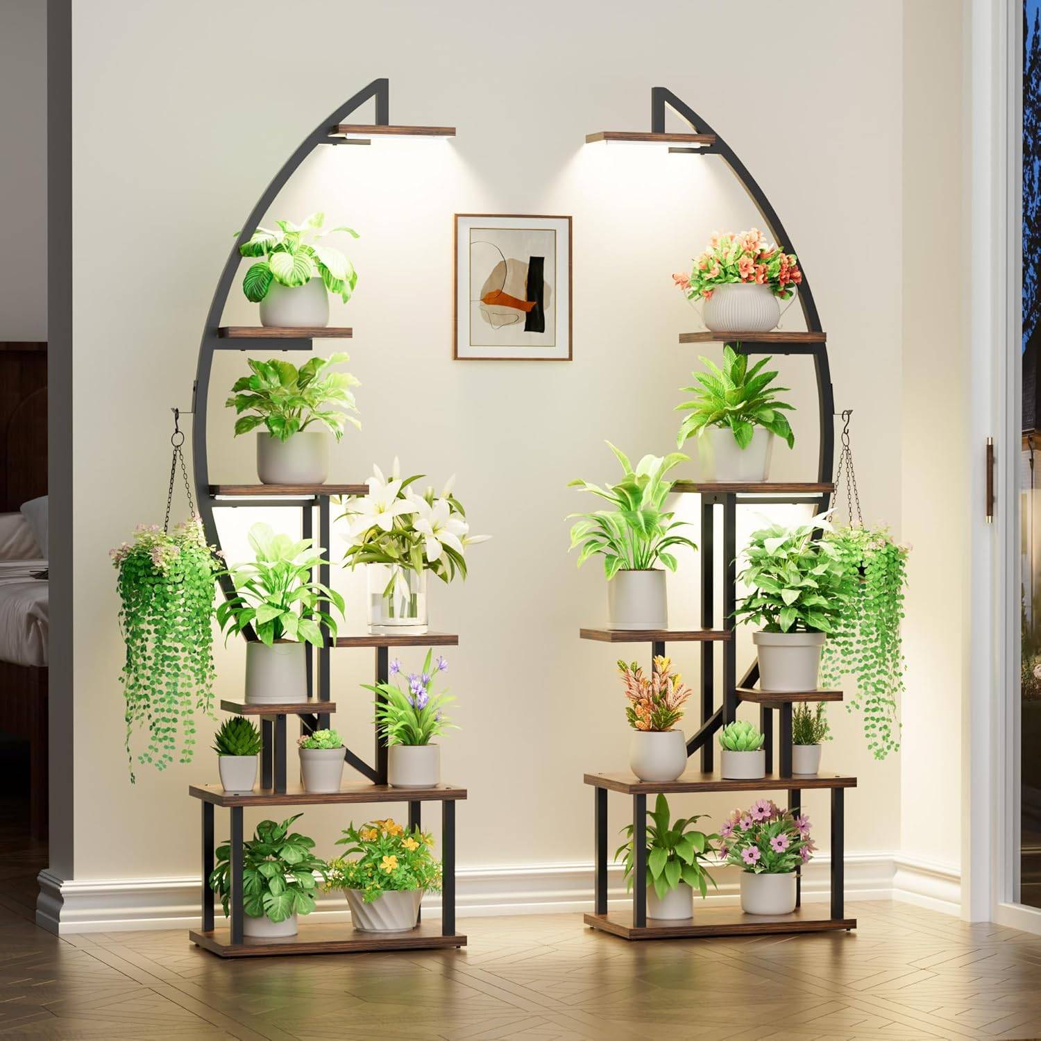 Plant Stand Indoor with Grow Lights