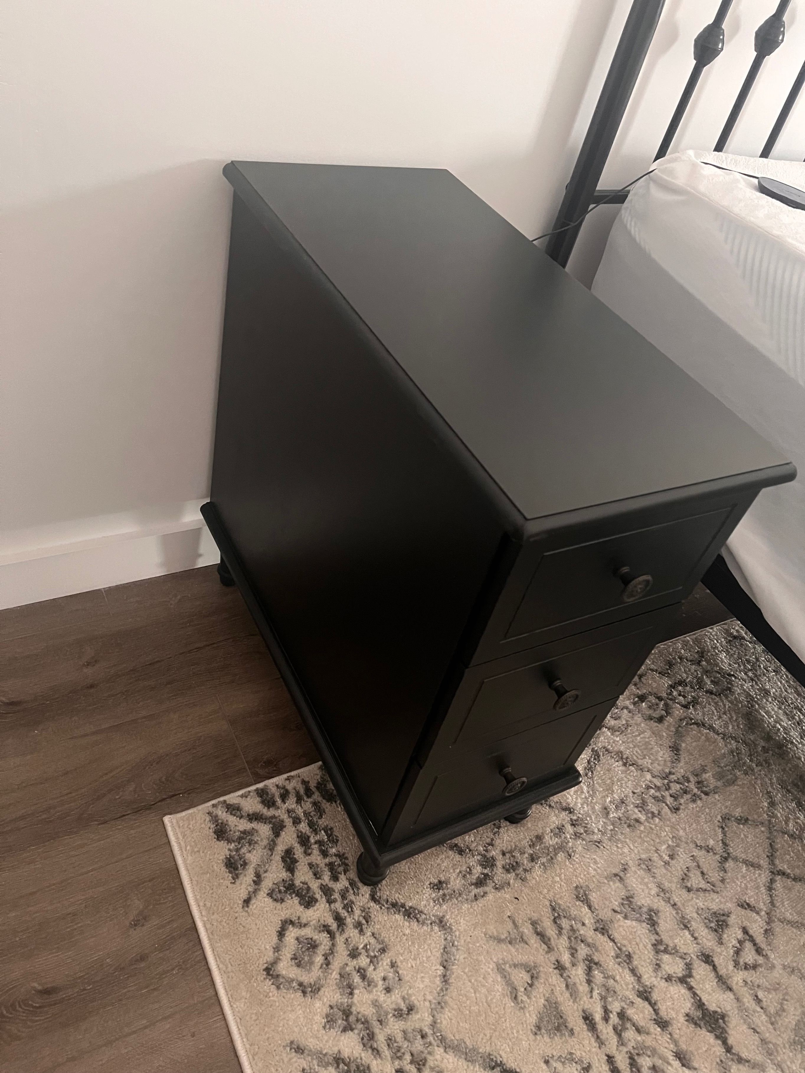 End Table, Narrow Bedside Table - photo 2
