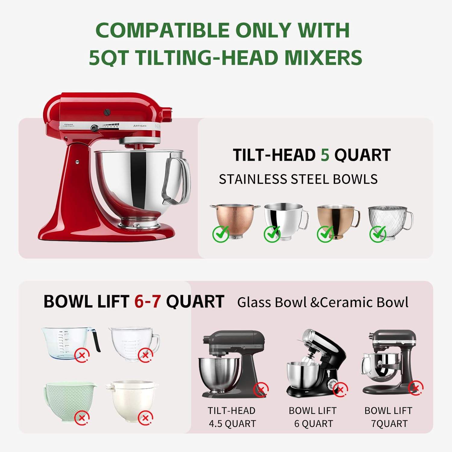 Foldable & Thickened Silicone Bowl Liners for KitchenAid Mixer, - photo 3