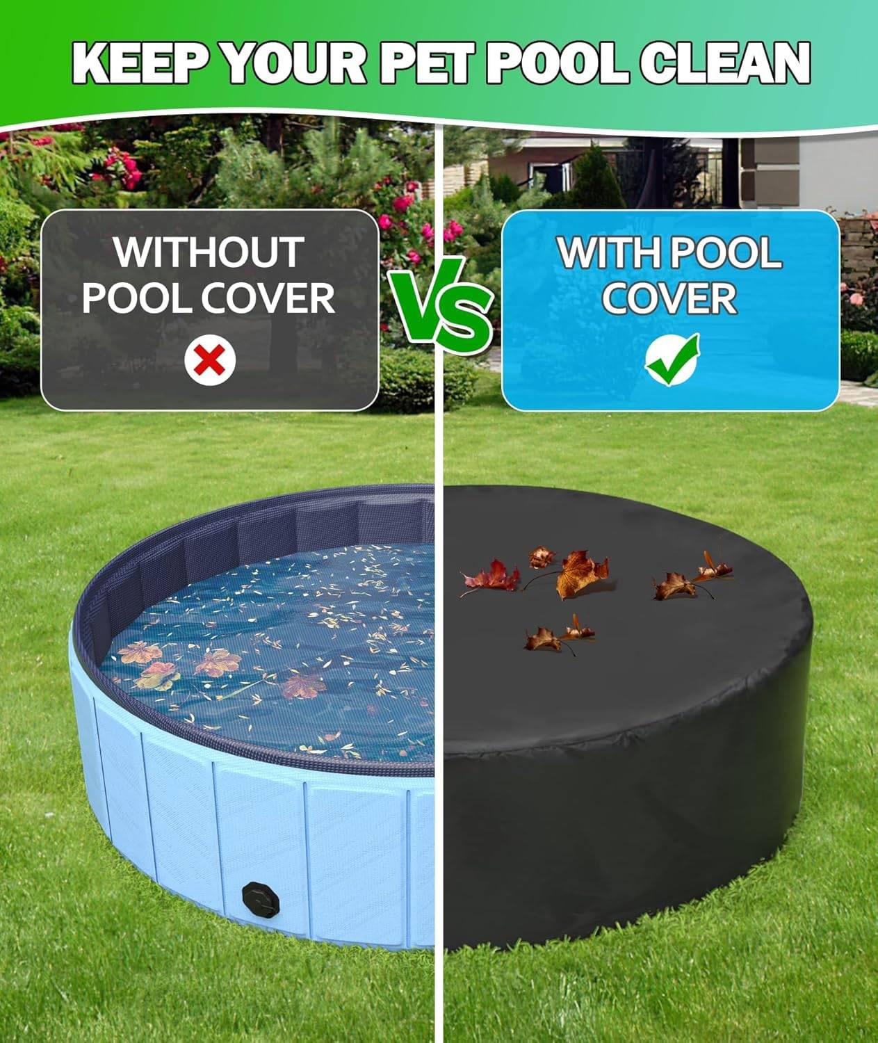 Large Foldable Dog Pool Cover, Hyperzoo 98 Inch - photo 5