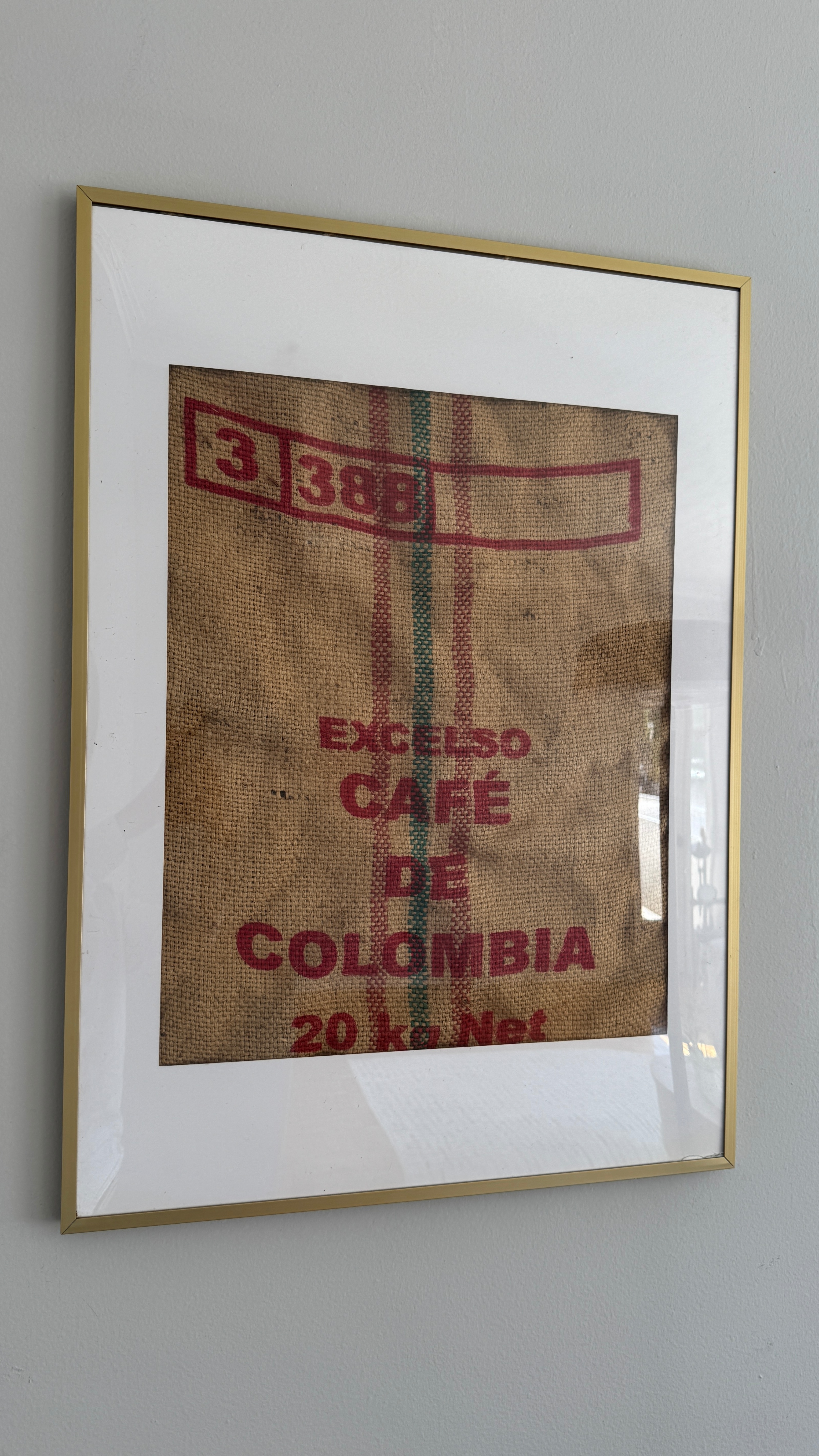 Colombian Coffee Bag Framed Art
