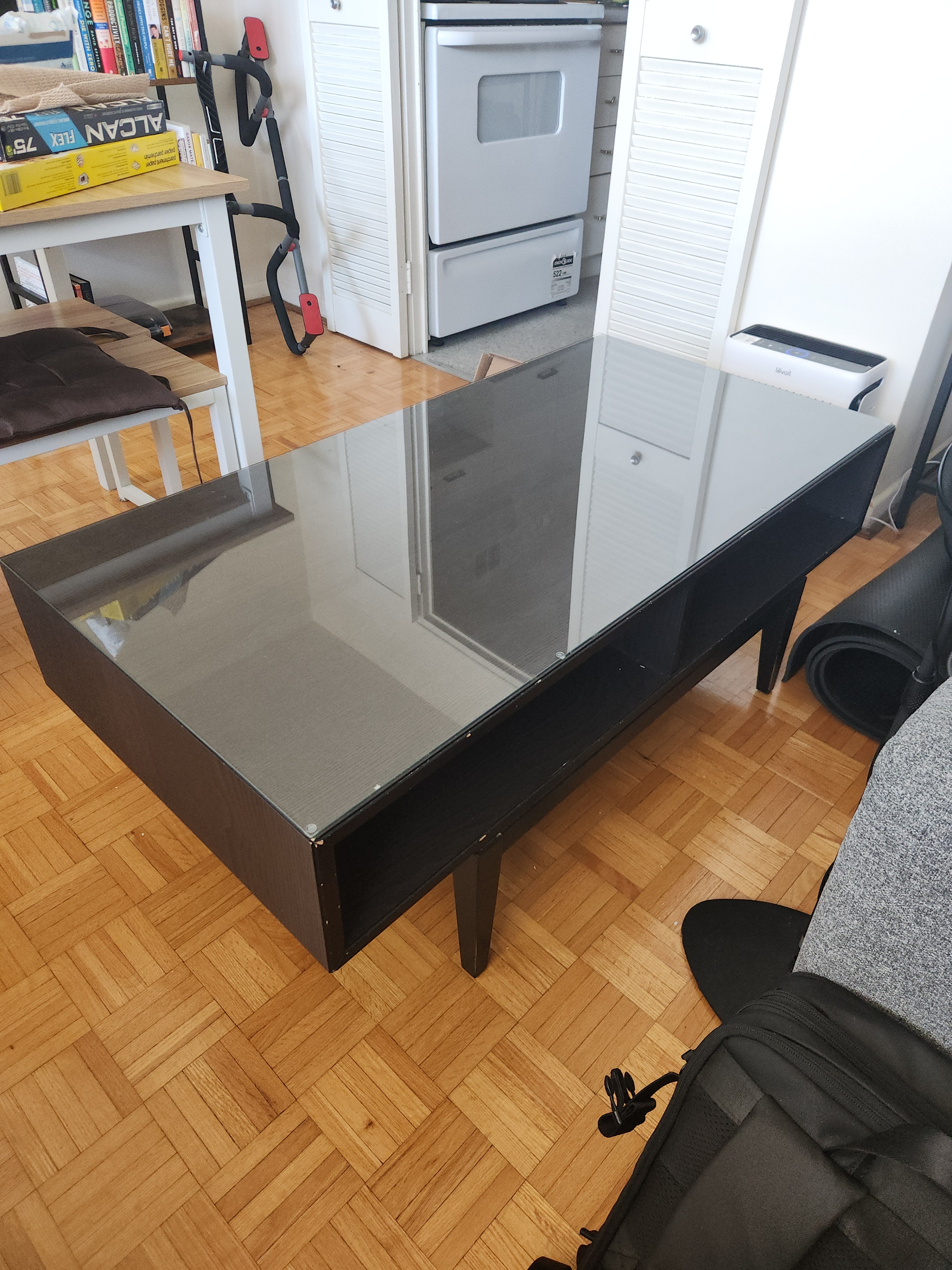 REGISSOR Ikea coffee table, glass top