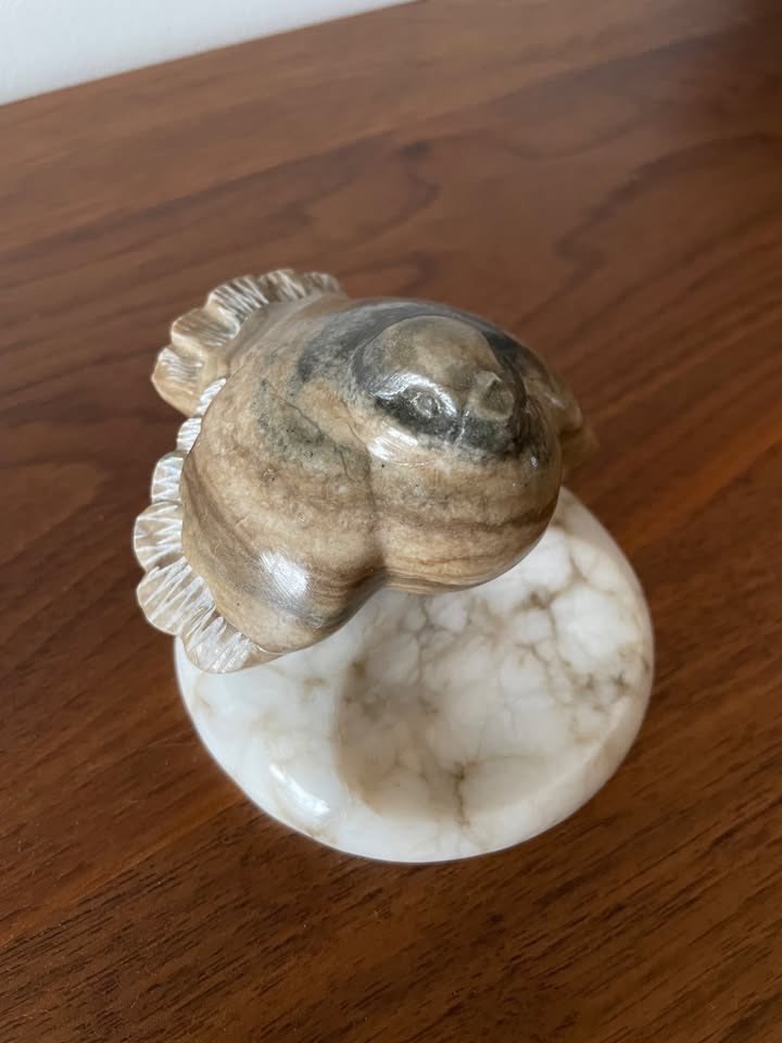 Vintage Soviet Stone Sparrow Sculpture (1980s, Made in USSR)