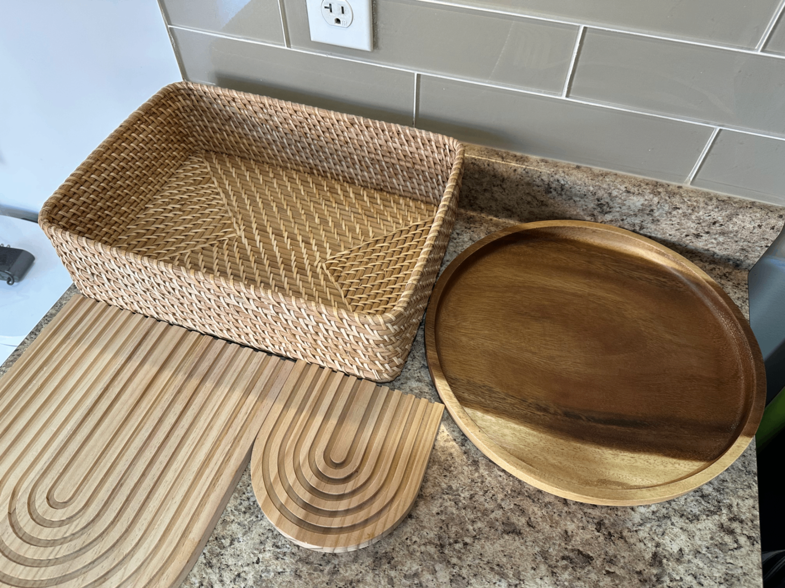 Wooden trays and Muji Basket - photo 3