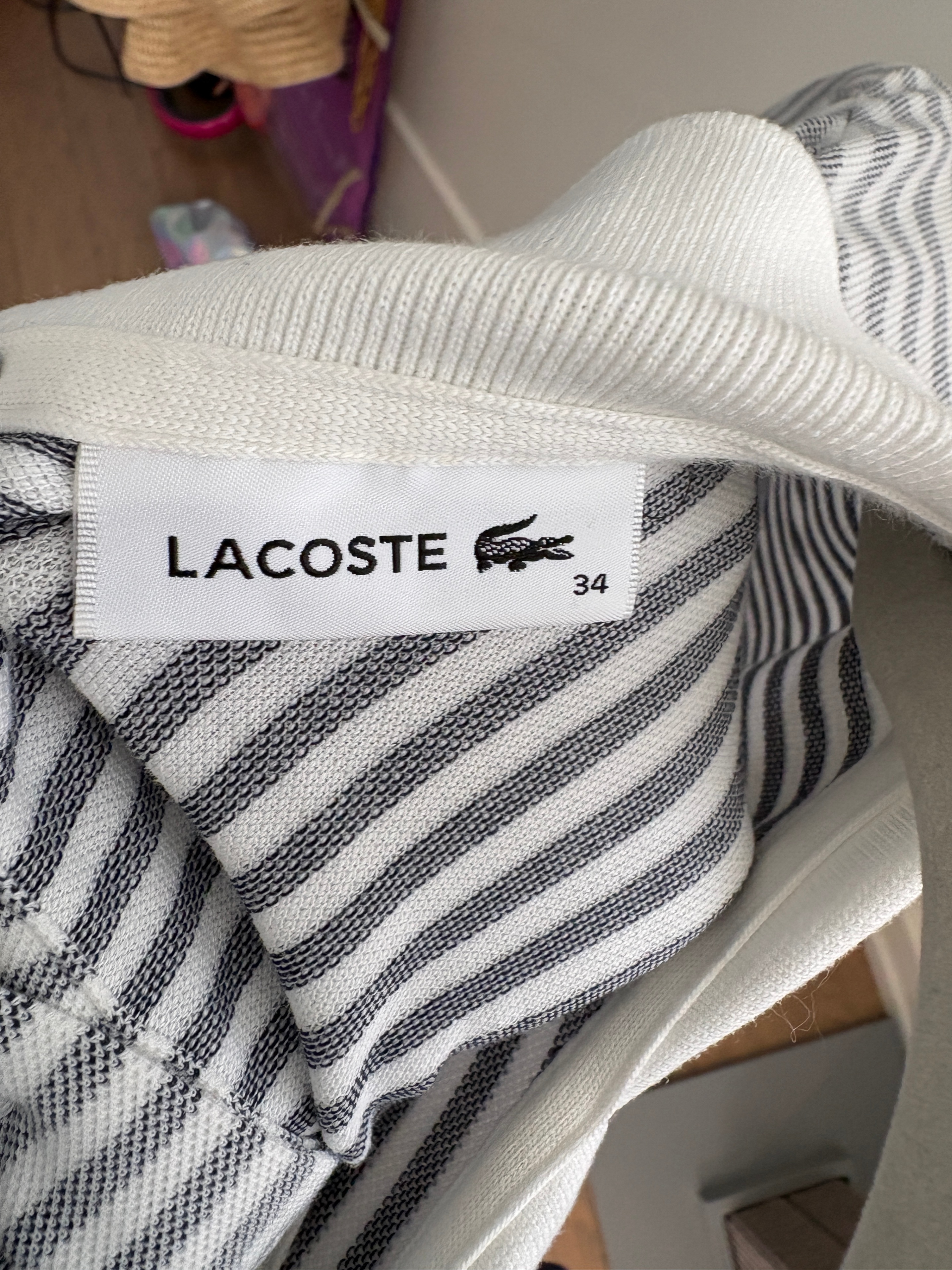 Lacoste Striped Polo Shirt Size 34 - photo 4