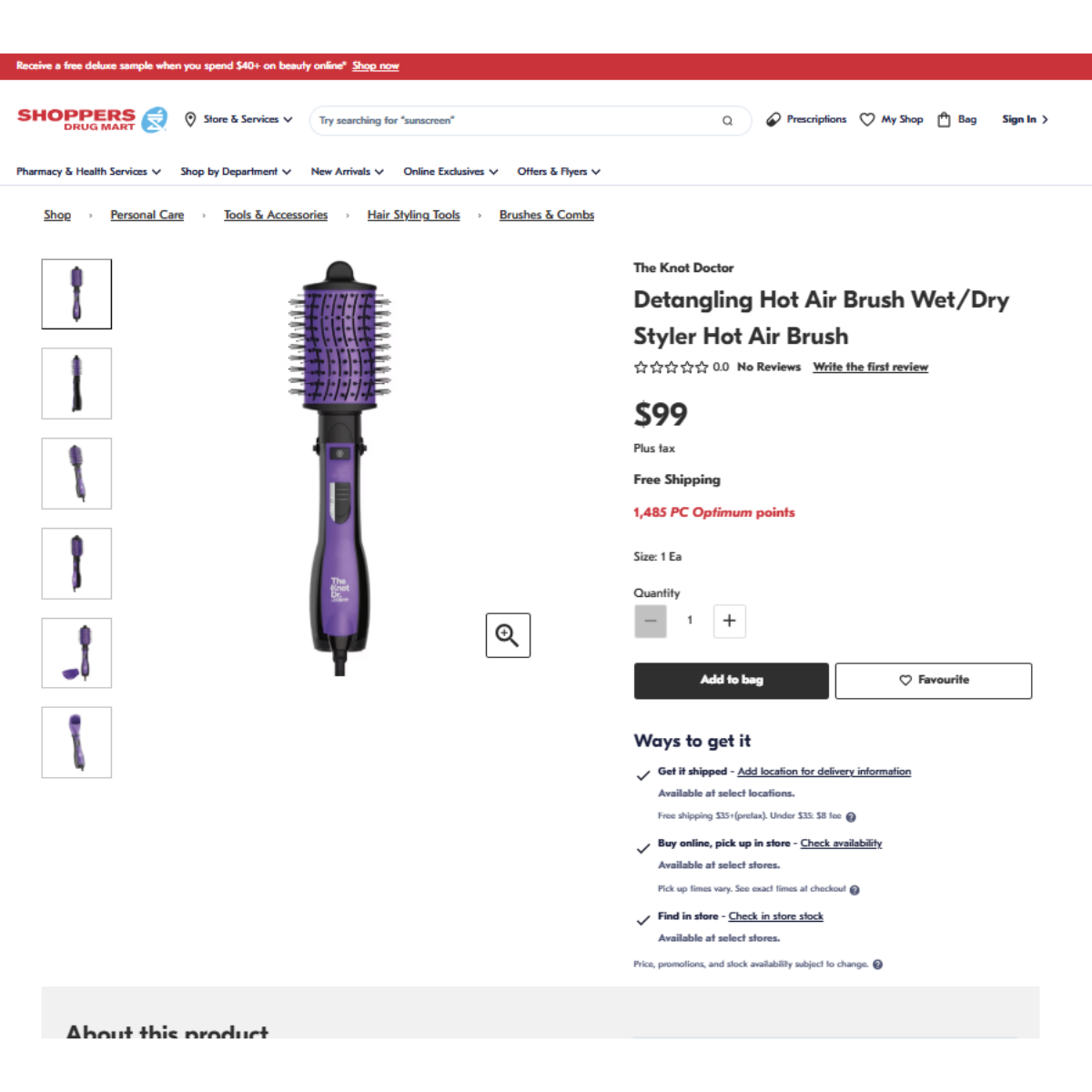 Retail Price $113-Sealed Unopened The Knot Dr Hot Air Brush - photo 2