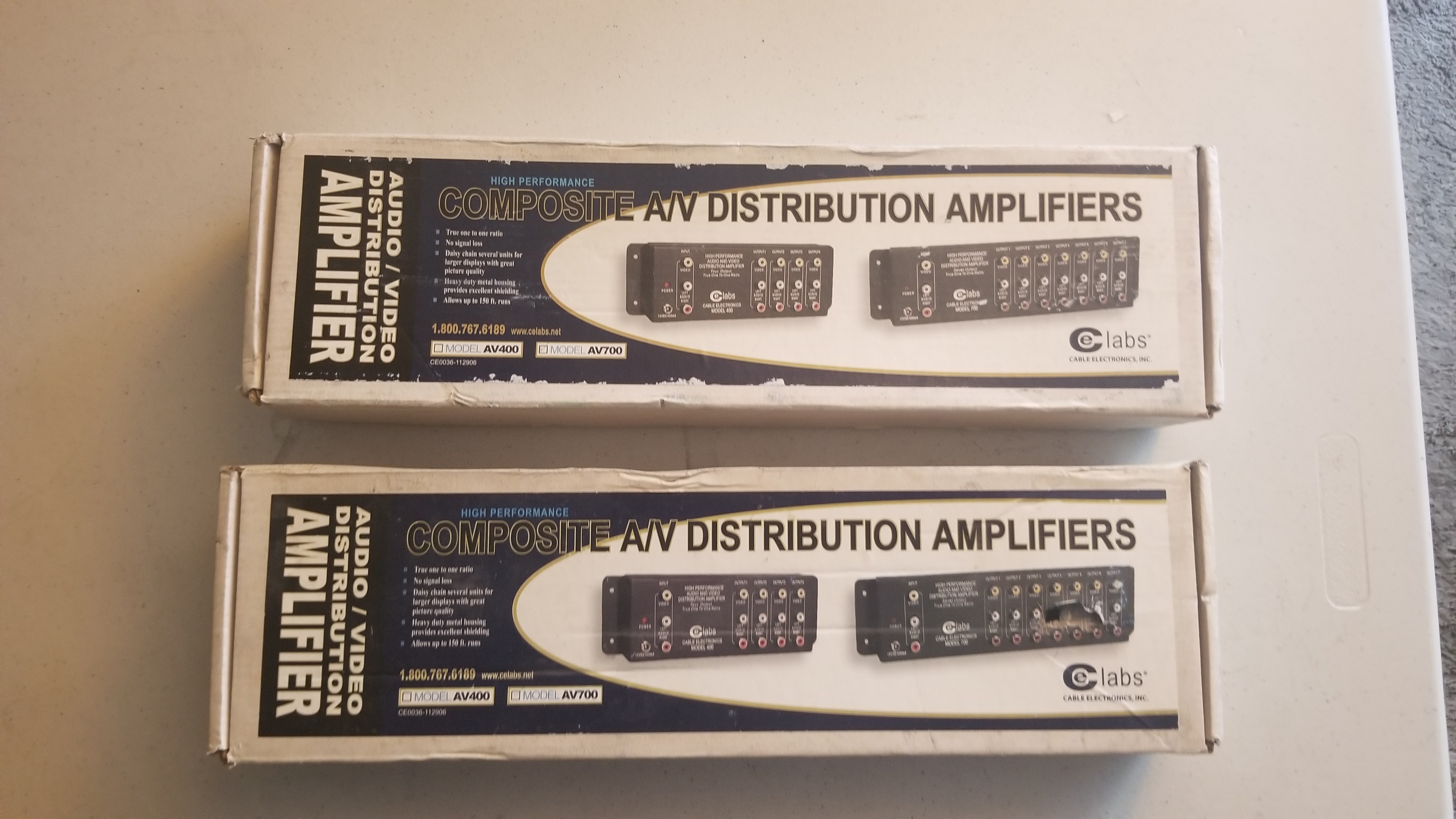 e-labs Composite A/V Distribution Amplifiers