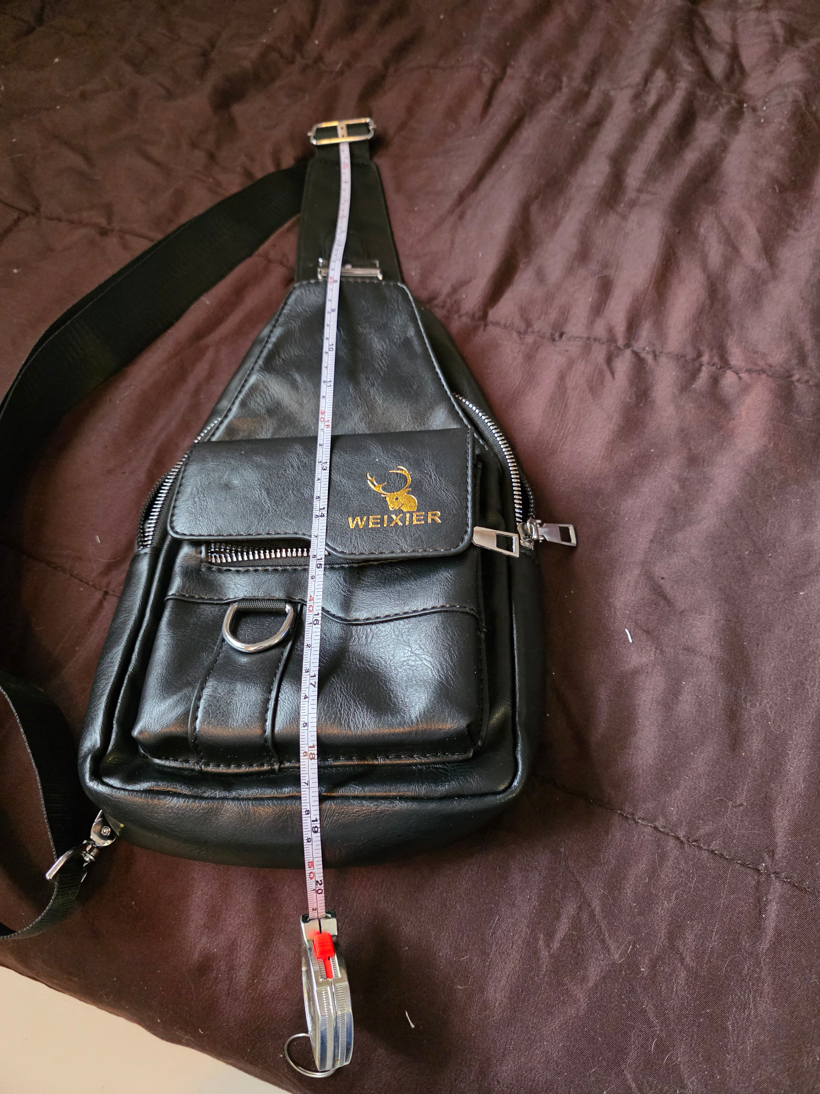 Weixier Black Faux Leather Sling Bag - photo 4