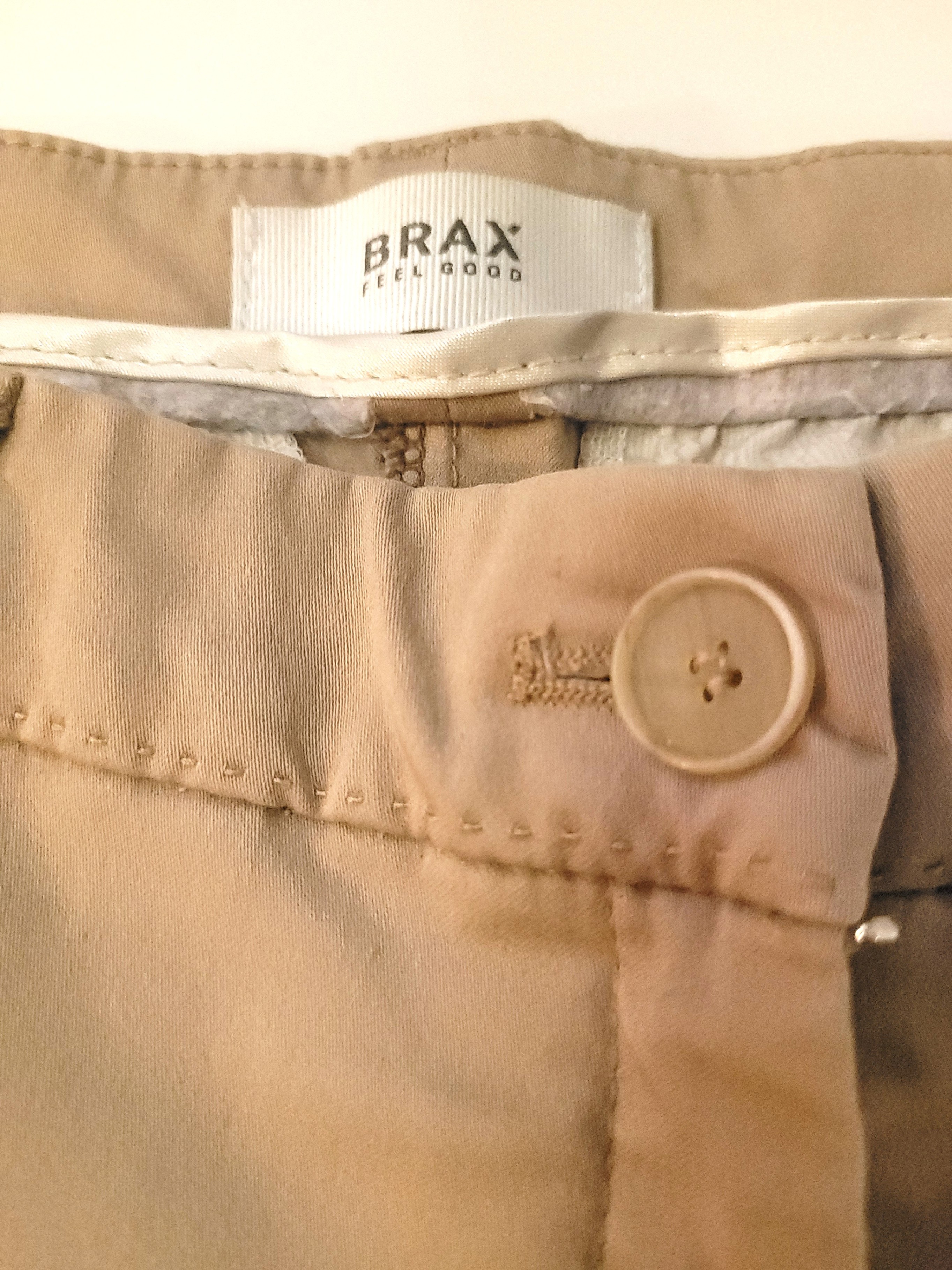 BRAX Feel Good Maron Turn Beige Tapered Chino Pants Women Sz 8 - photo 2