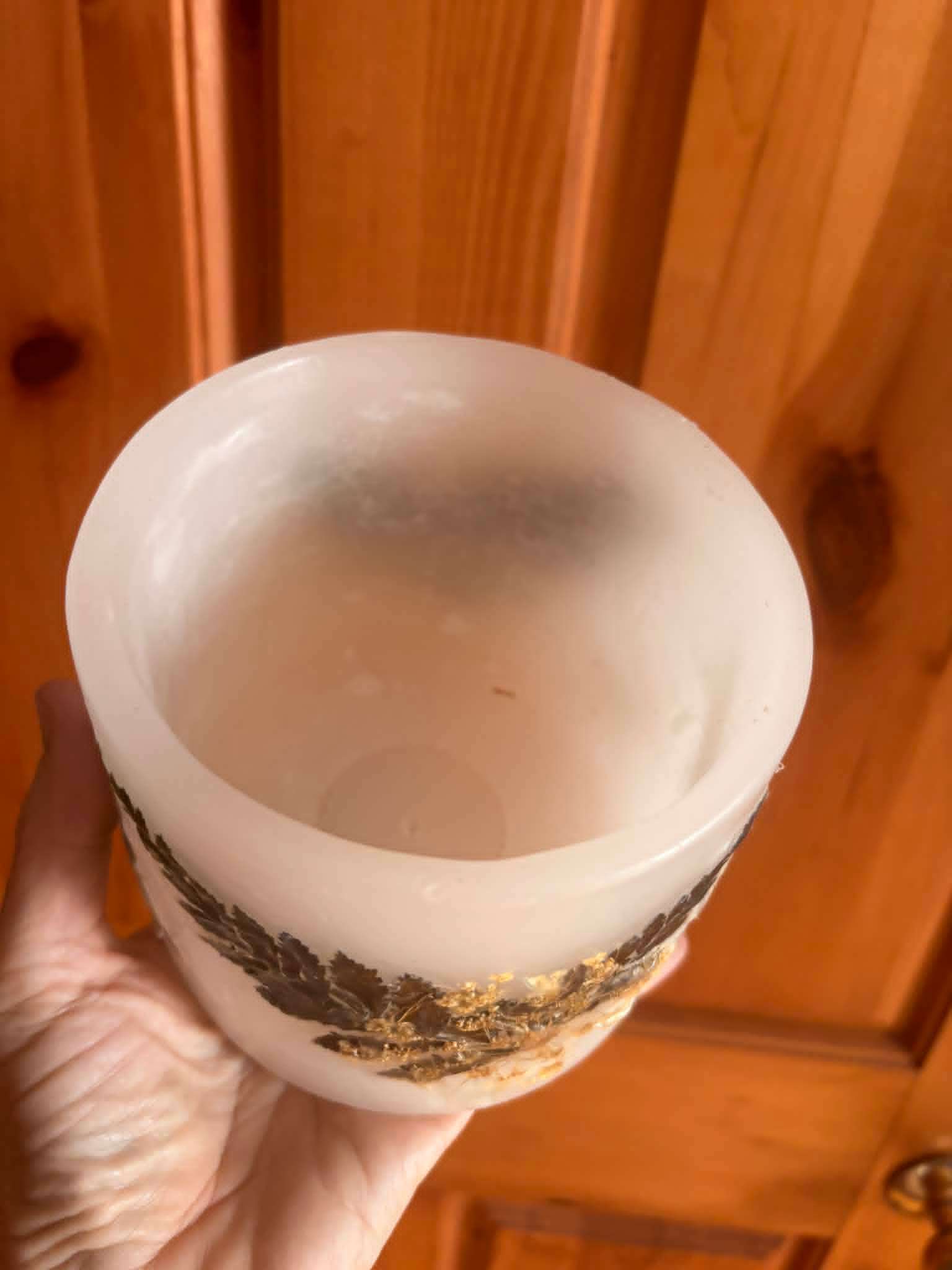 Decorative Wax Candleholder with Dried Botanicals - photo 3