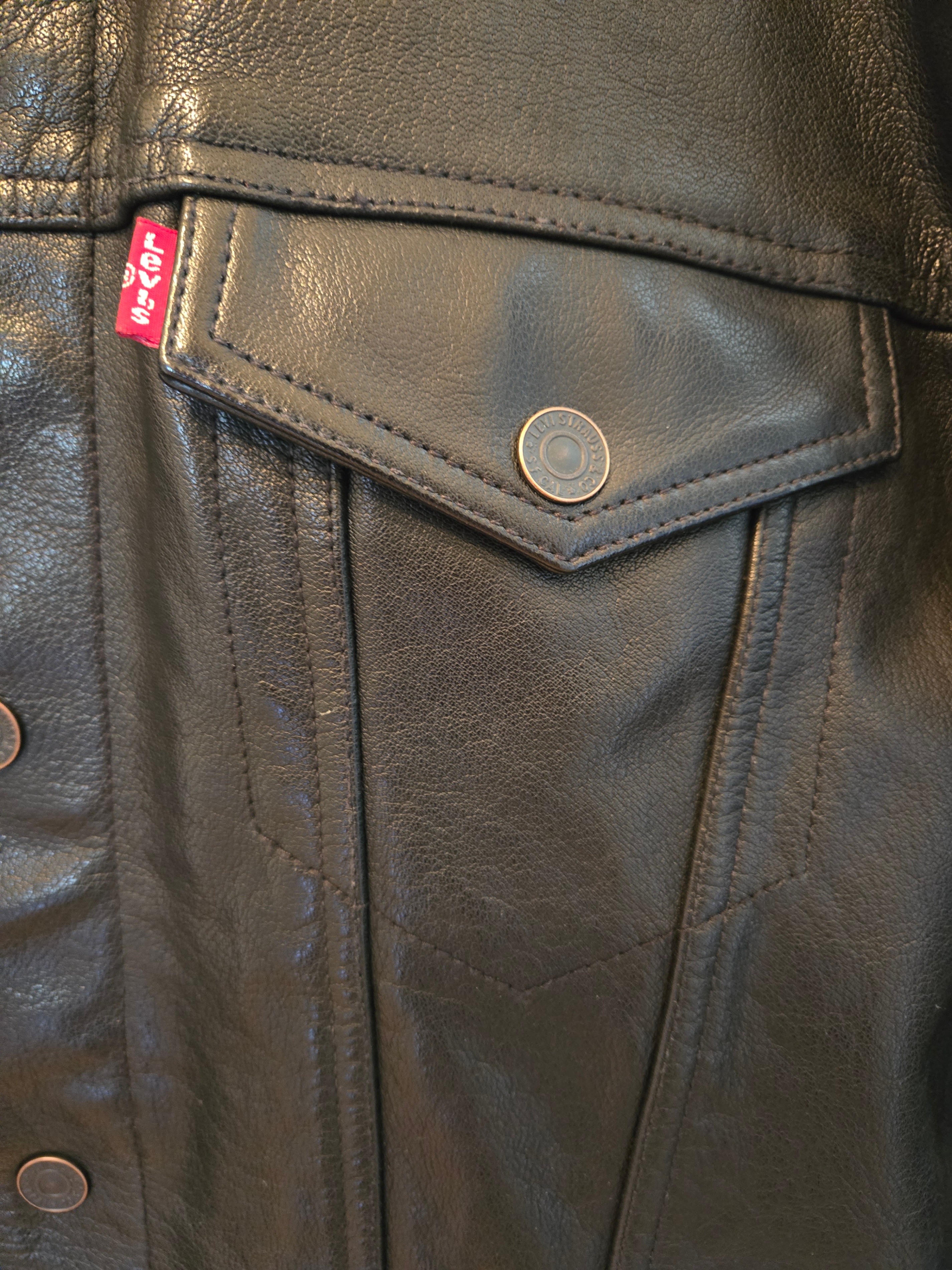 Buffalo Leather Levis Jacket - L (fits M) - photo 3