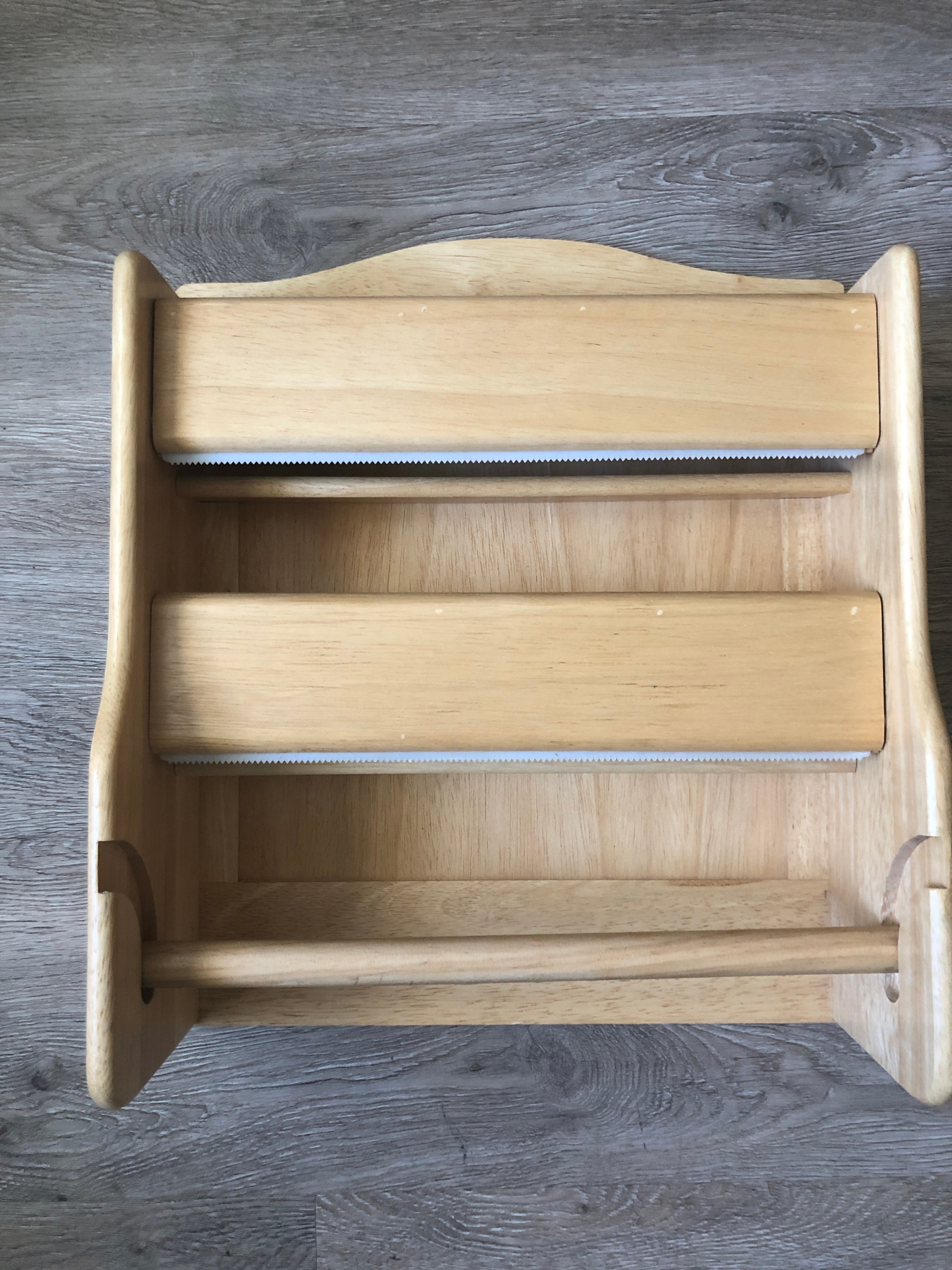 Wooden Kitchen Wrap & Paper Towel Holder Organizer