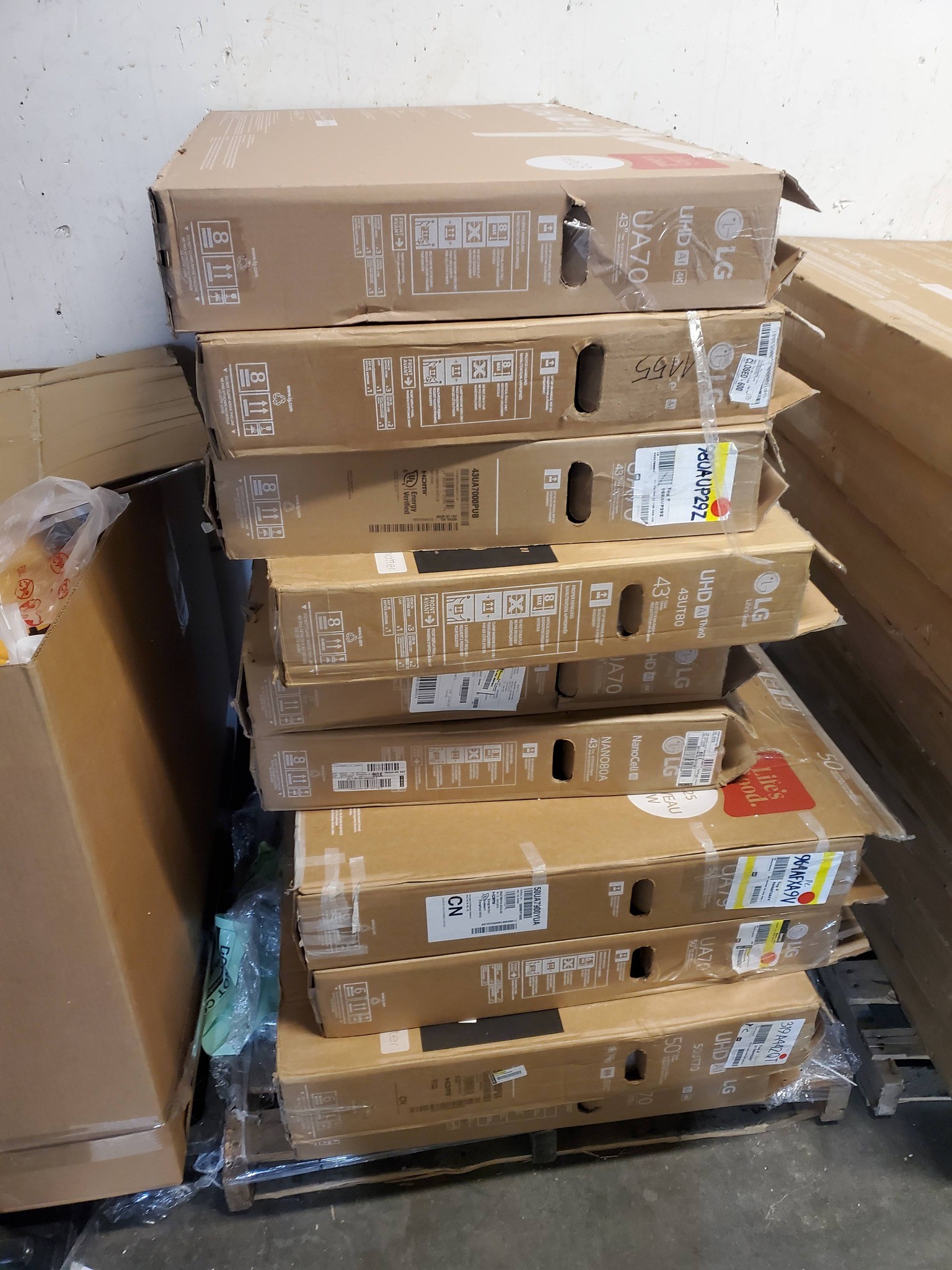 20 PCs TV LOT – FOR PARTS ONLY!