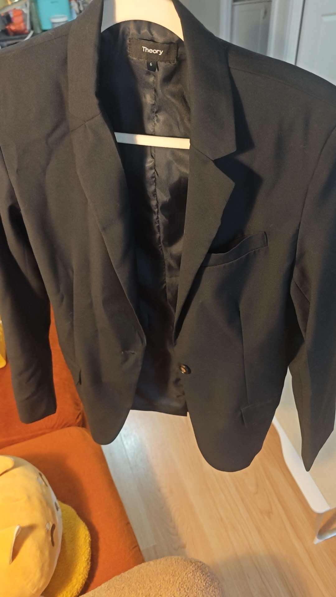 Theory Lightweight Black Blazer - Size S / Tag Size 6 - photo 2