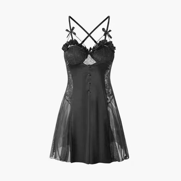 Black Sheer Lace Slip - photo 4