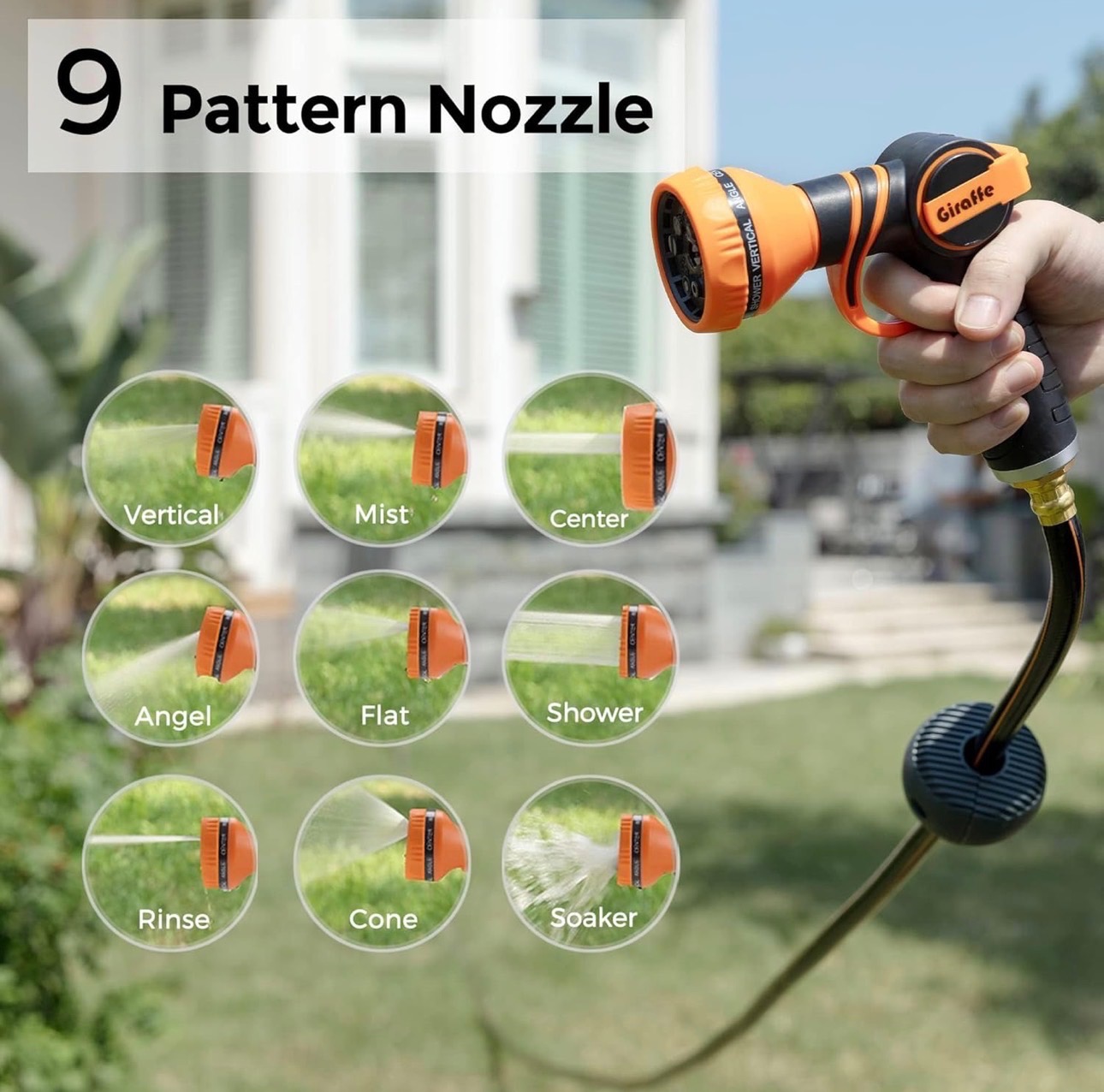 NEW: Giraffe Tools Garden Hose 120ft Retractable Wall Mounted - photo 4