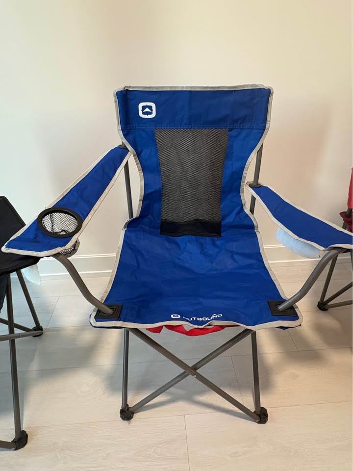 3 Outbound Folding Chairs with Cup Holders - photo 4