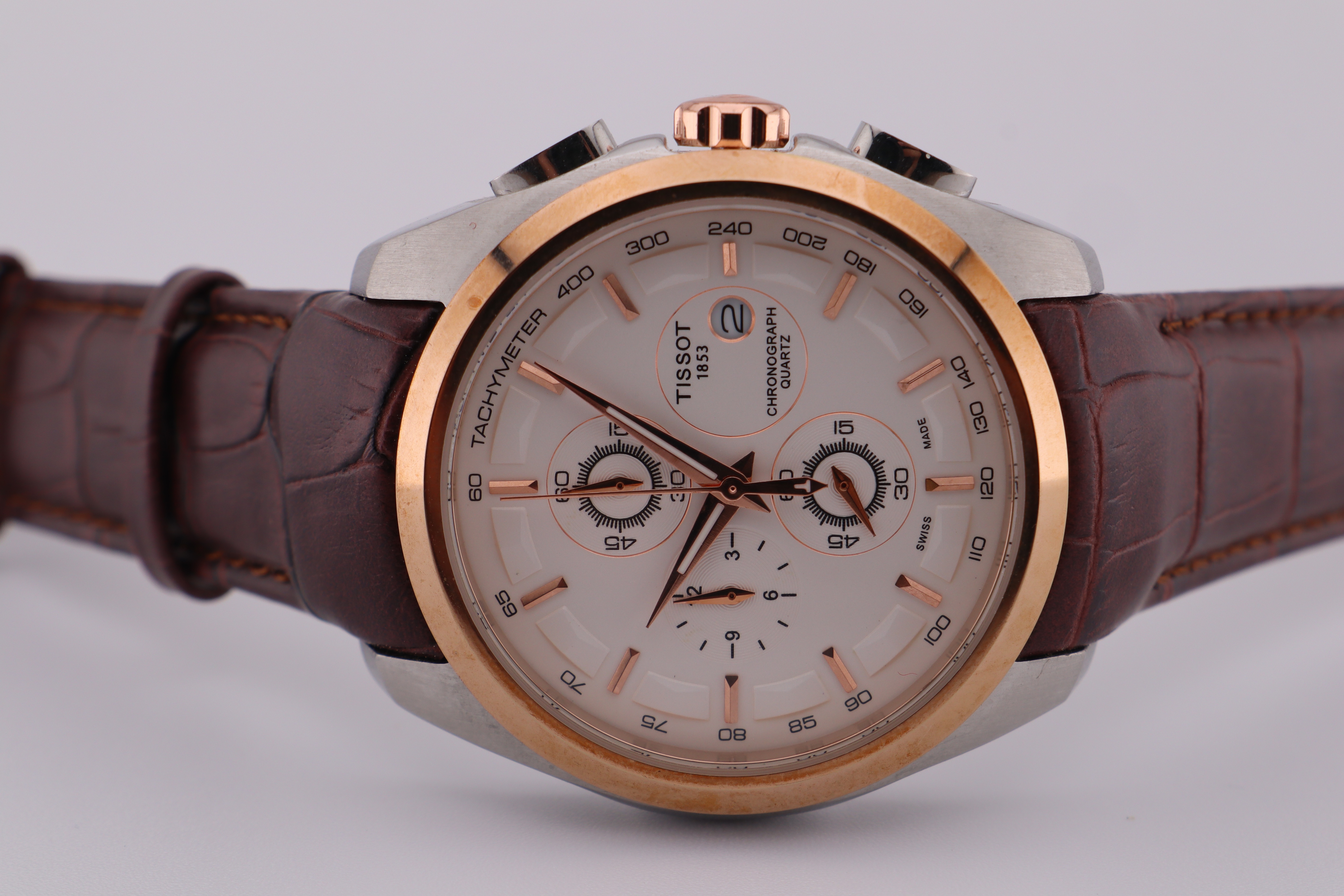 Tissot 1853 Couturier Tachymeter Chronograph Quartz Wrist Watch - photo 4