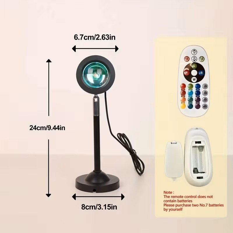 BRAND NEW Sunset Projection Mood Light with RGB16 Color Changing - photo 2
