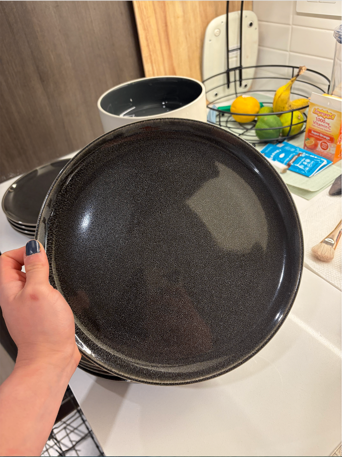 Set of Dark Gray Dinner Plates - photo 4