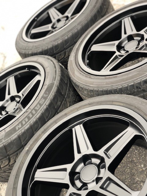 NEW 20”DEMON reps(5x115)+used Pirelli- Charger/Challenger/300