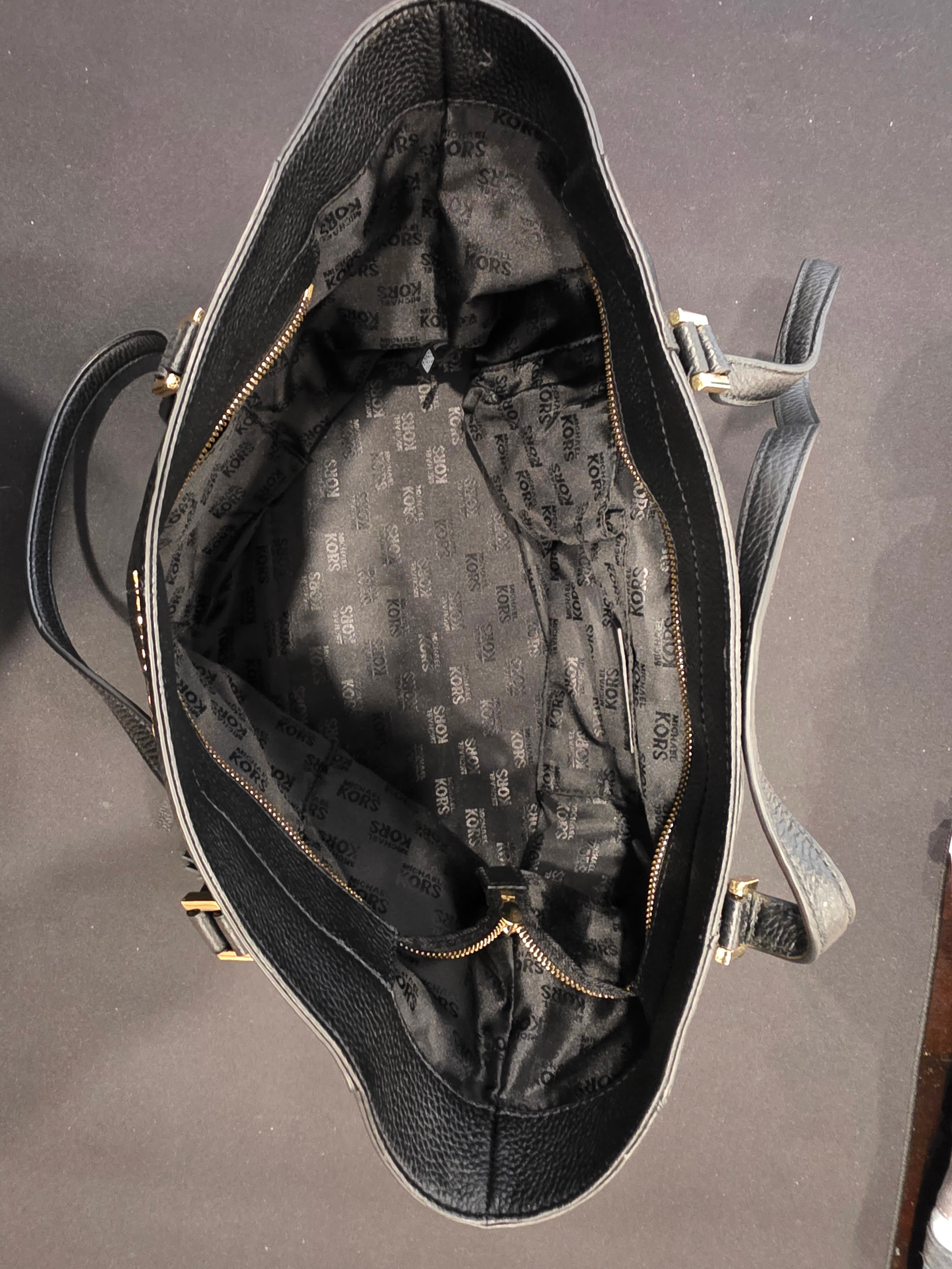 Michael Kors Hamilton Large Black Pebbled Leather Tassel Tote - photo 4