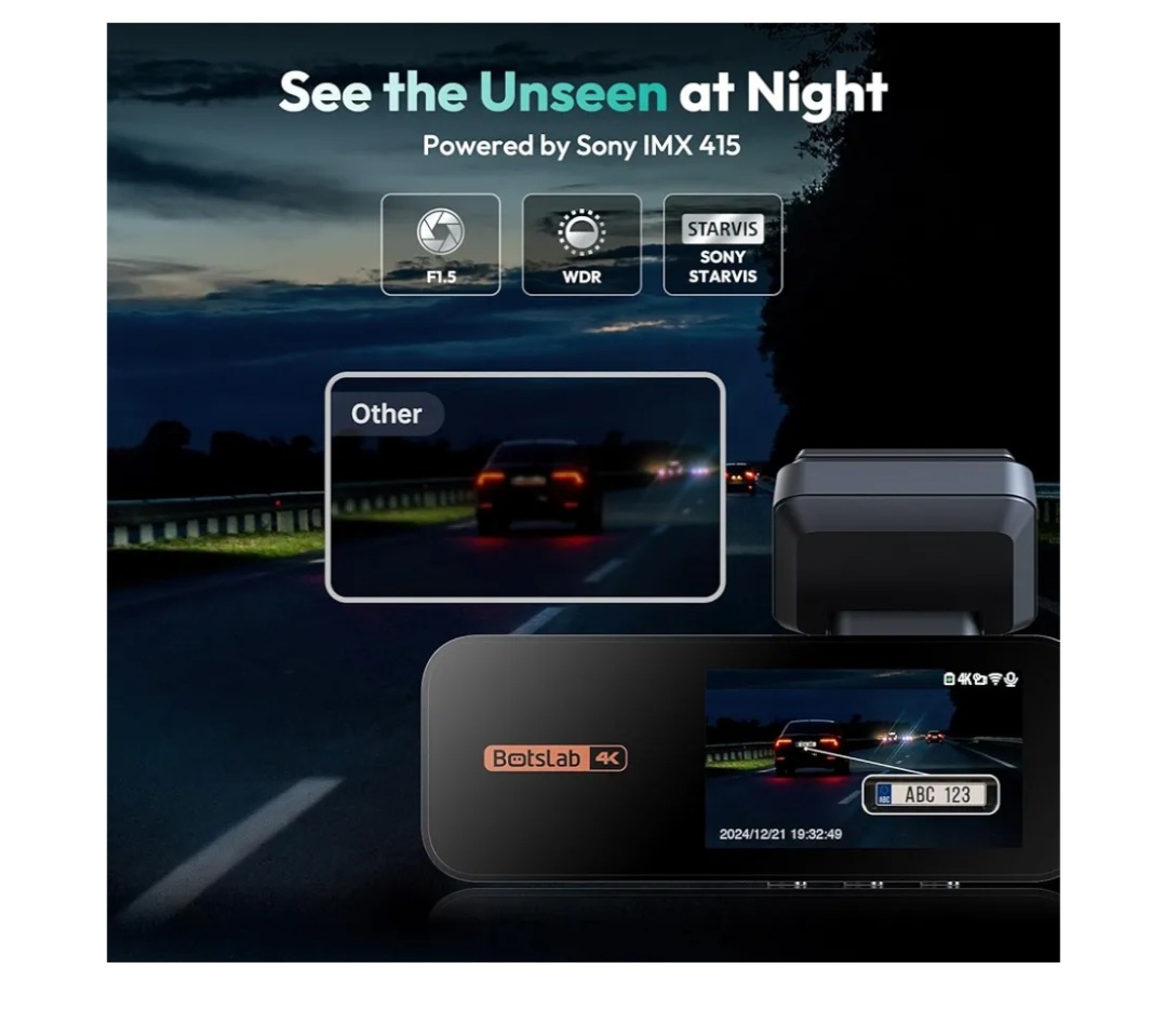 BOTSLAB 4K+2K Dual Channel Dash Cam with 64 GB Card - photo 5