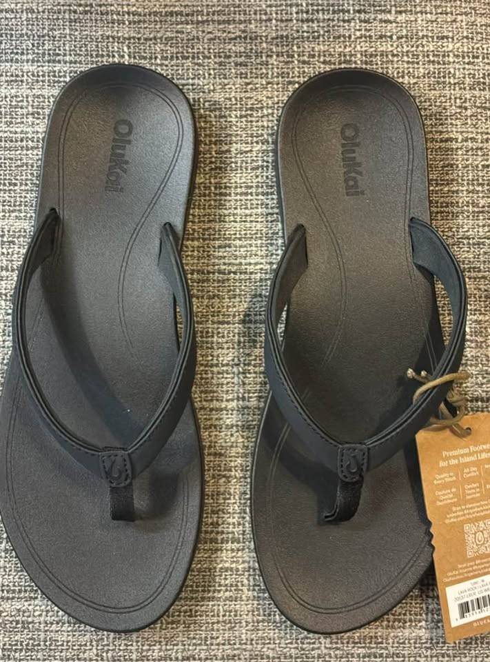 New OluKai Uiki Women's size 8 Black Flip Flops - photo 2