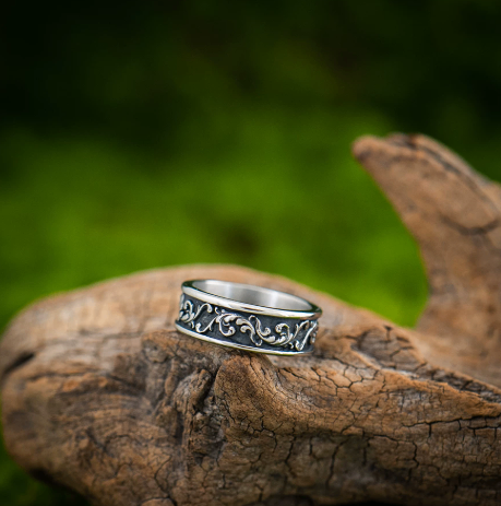 Ornate Silver Tone Ring - photo 3