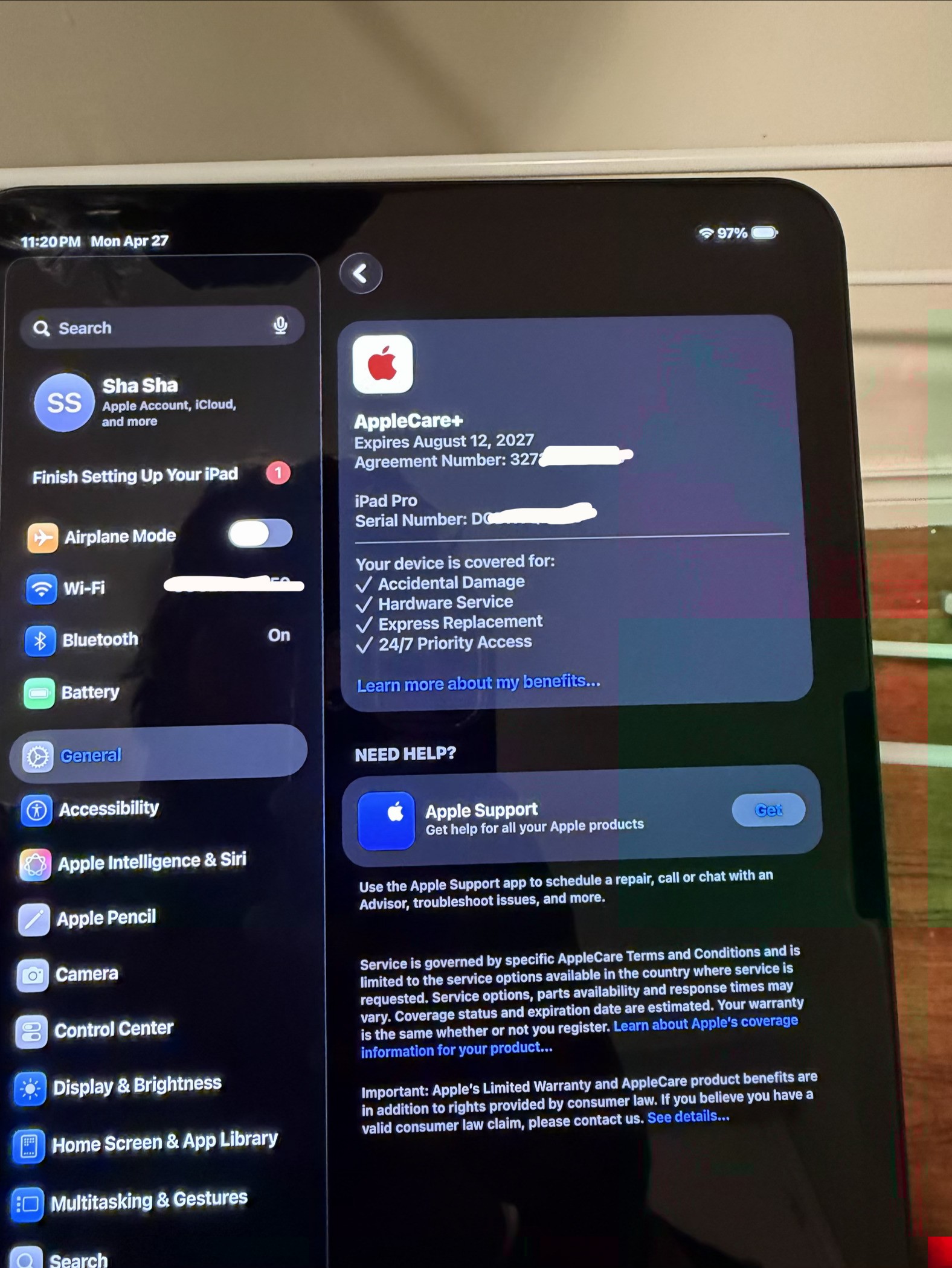 Ipad Pro m4 with Apple care + Till Aug 2027 - photo 3