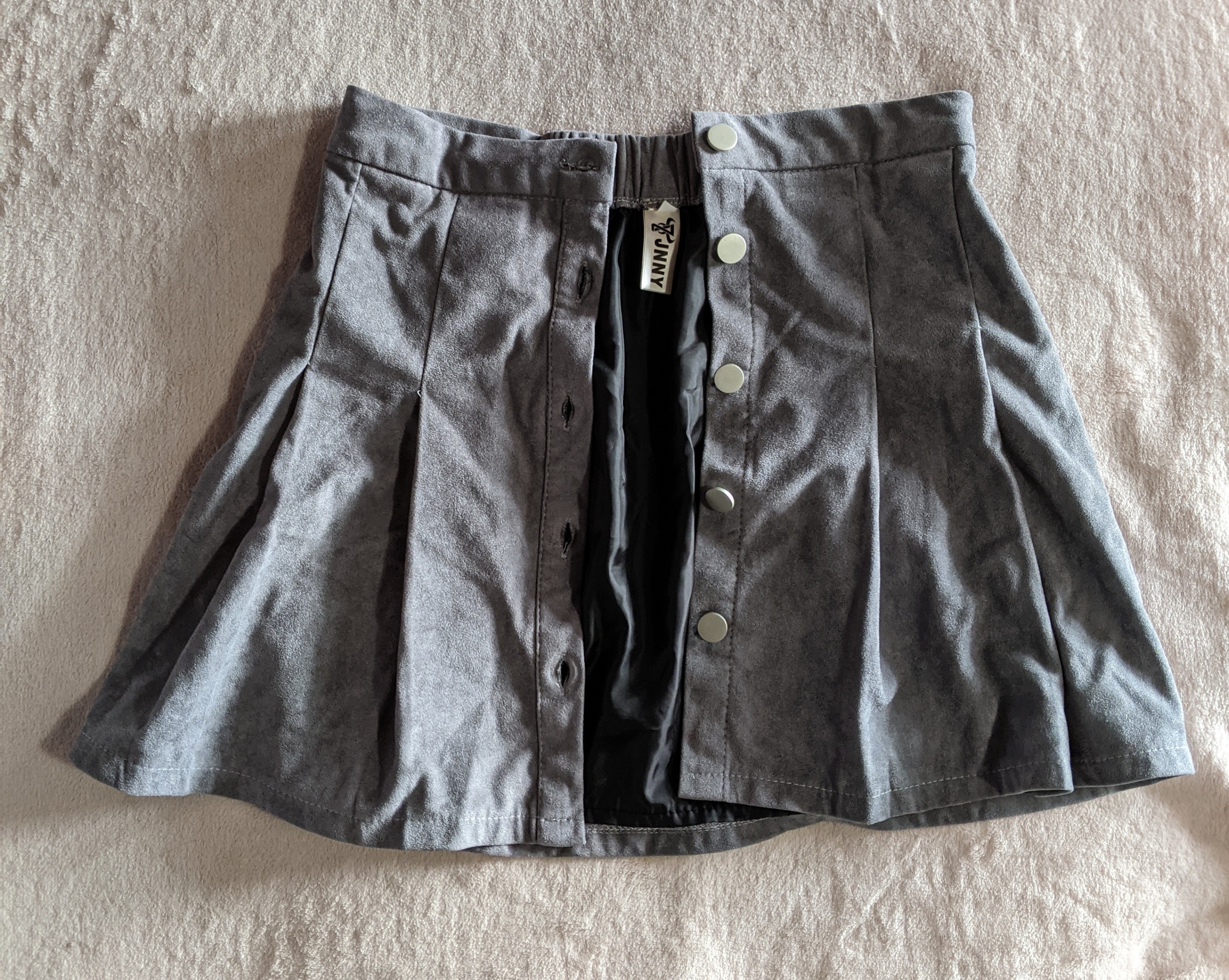 High-Waisted Pleated Button-Up Skirt - photo 2