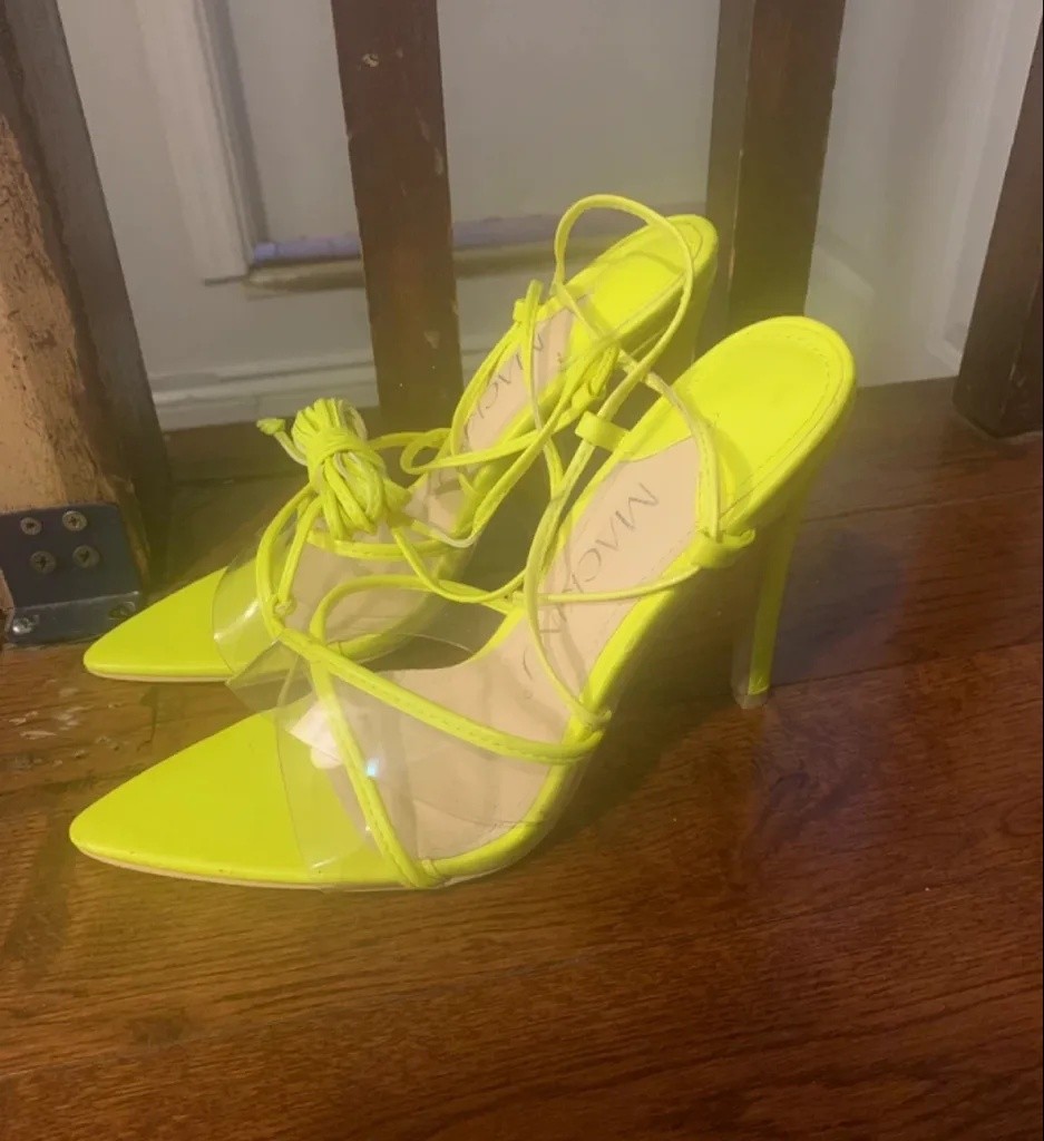 FLASH SALE: Neon Lime Mackin J Lace-Up Heels (NEW) - Size 6.5 - - photo 3