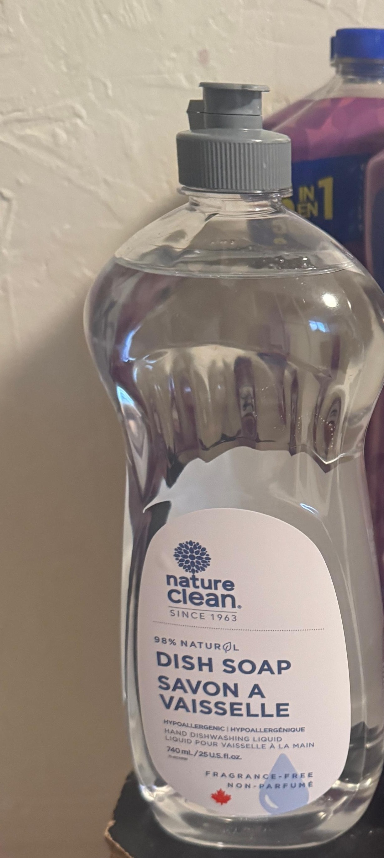 Nature Clean 98% Natural Dish Soap, Fragrance-Free, 740 mL
