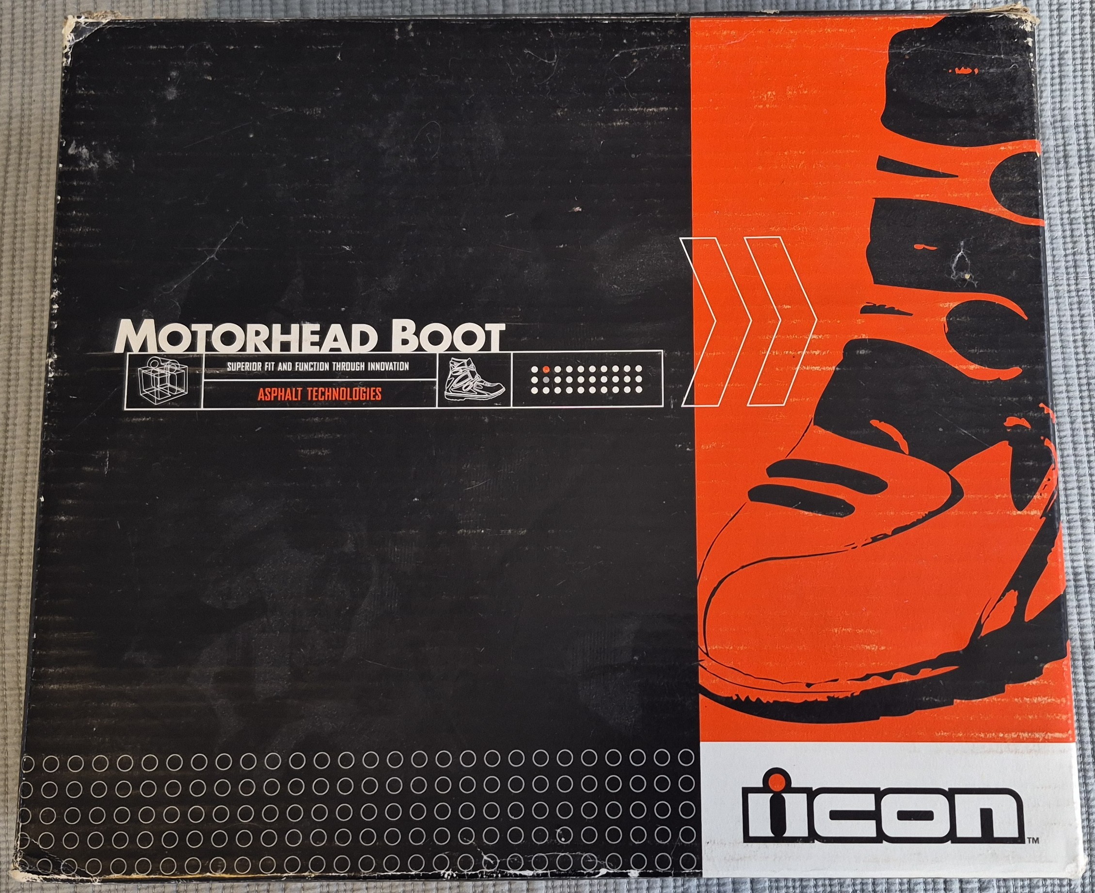 Icon Motorhead Motorcycle Boots size 12