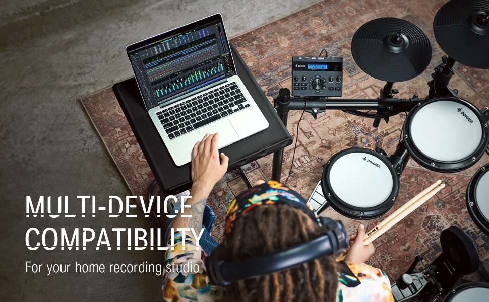 Donner DED-200X Electronic Drum Set (5 Pads, 4 Cymbals) - photo 4