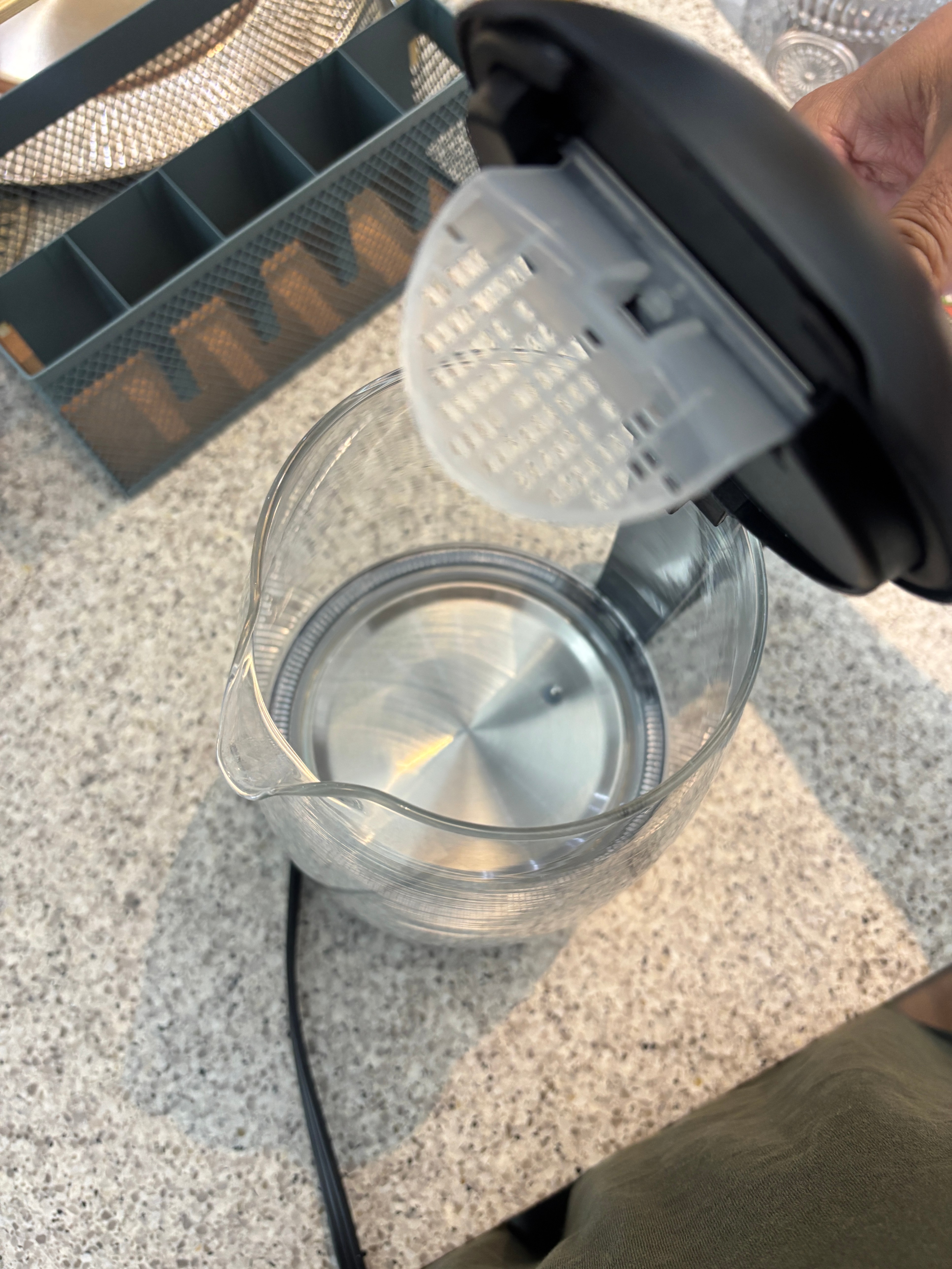 Digital Glass Electric Kettle with LED Temp Control - Like New! - photo 4