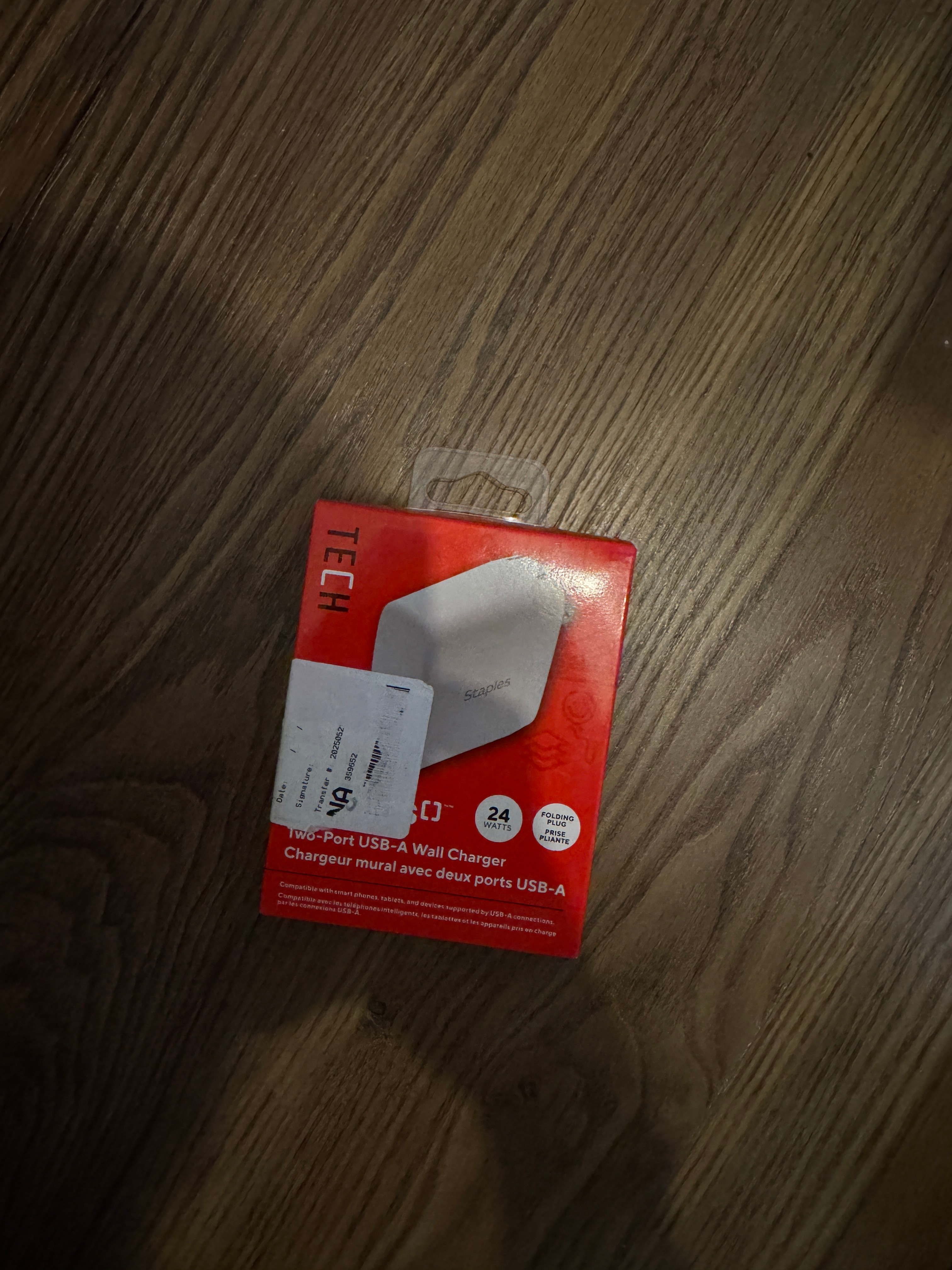 Staples 24W Dual USB-A Wall Charger – New