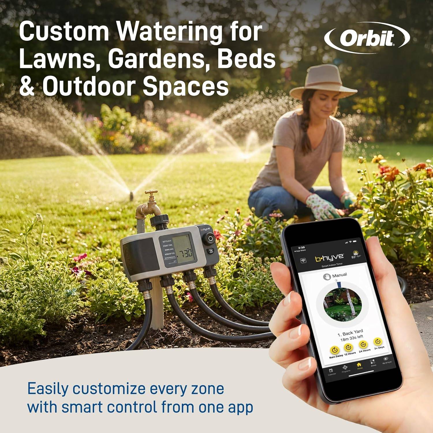 Orbit 24639 B-hyve XD 4-Port Smart Watering Timer with Wi-Fi Hub - photo 4