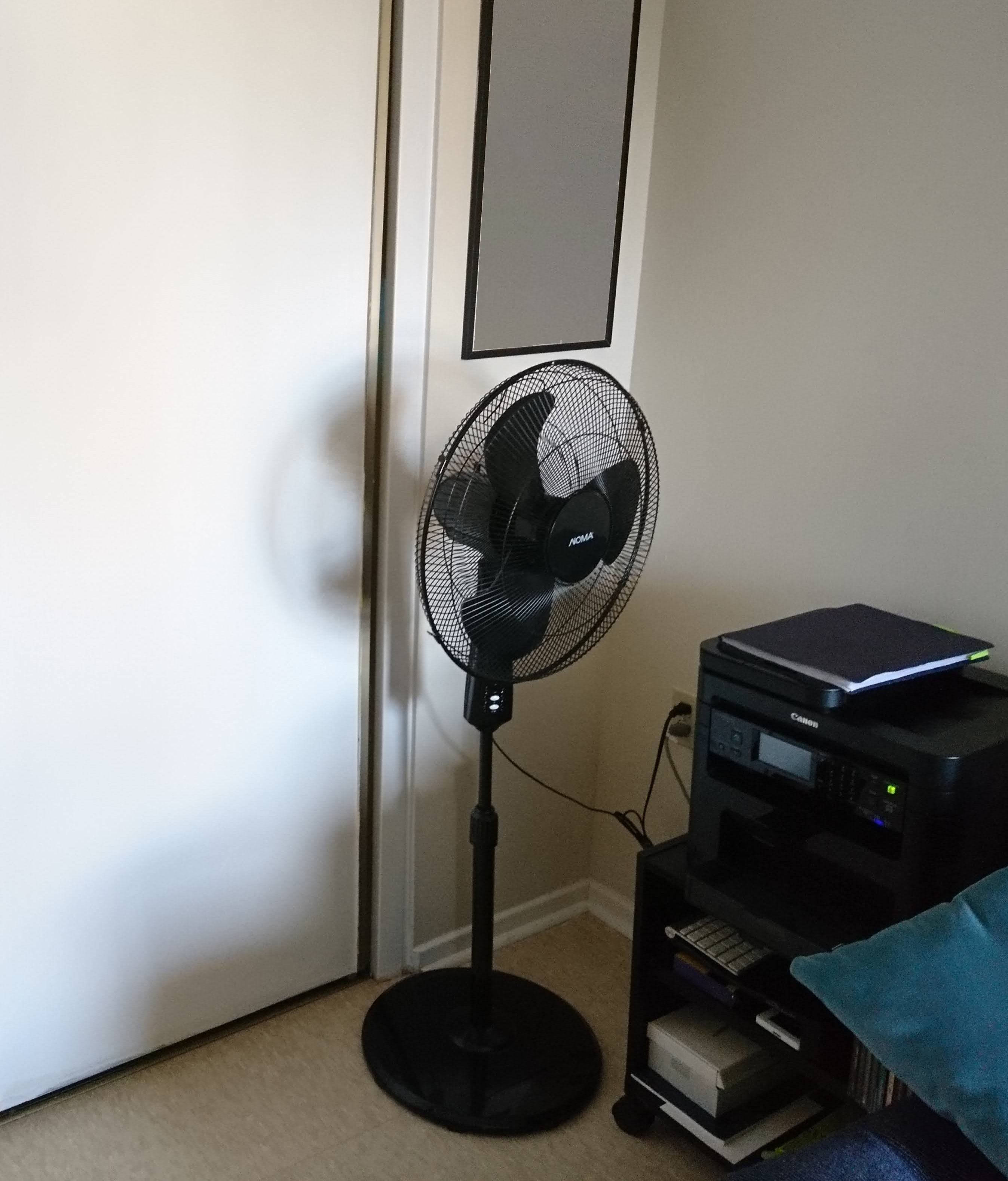Standing fan with remote
