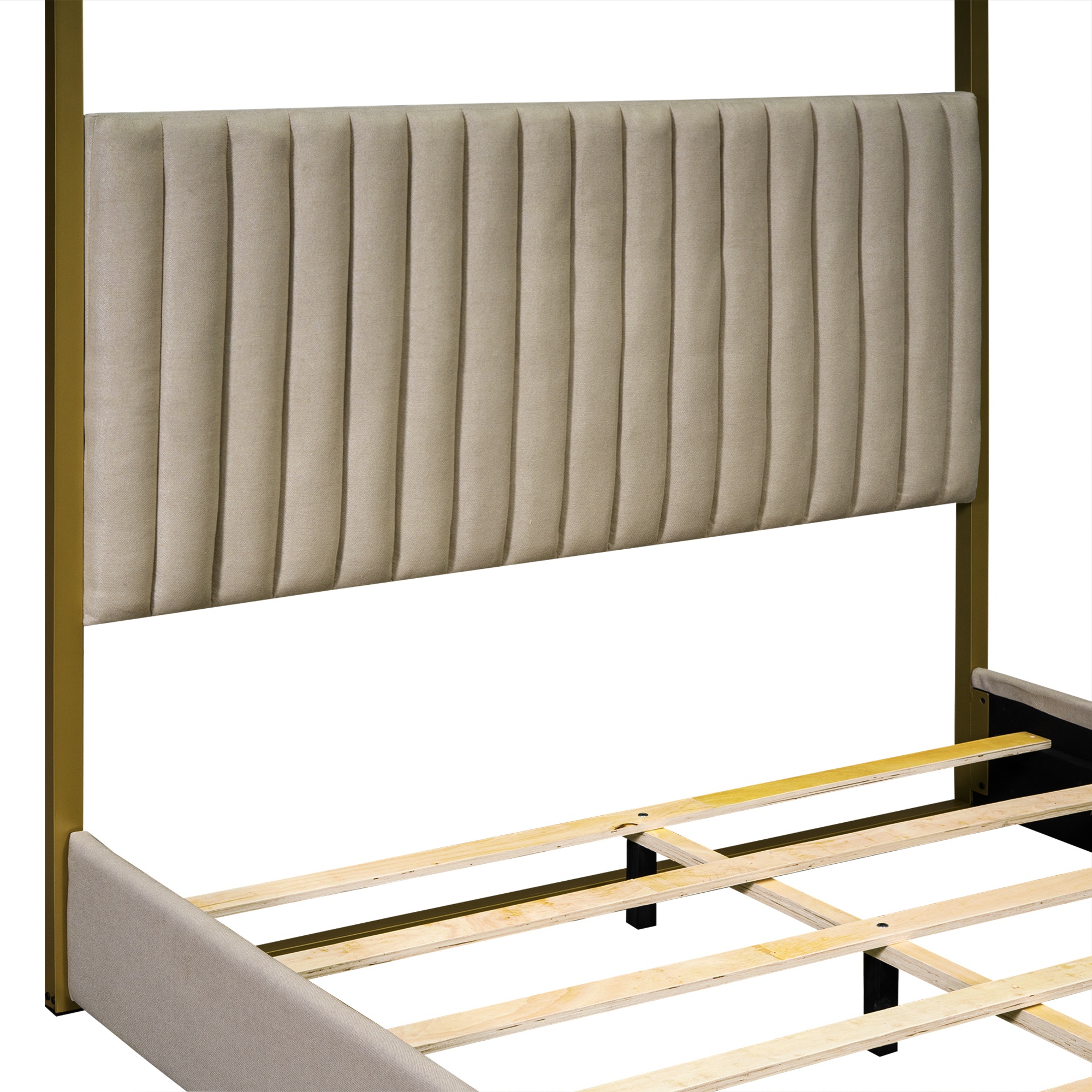 Modern Queen Velvet Upholstered Bed – Framed Luxury Design - photo 5