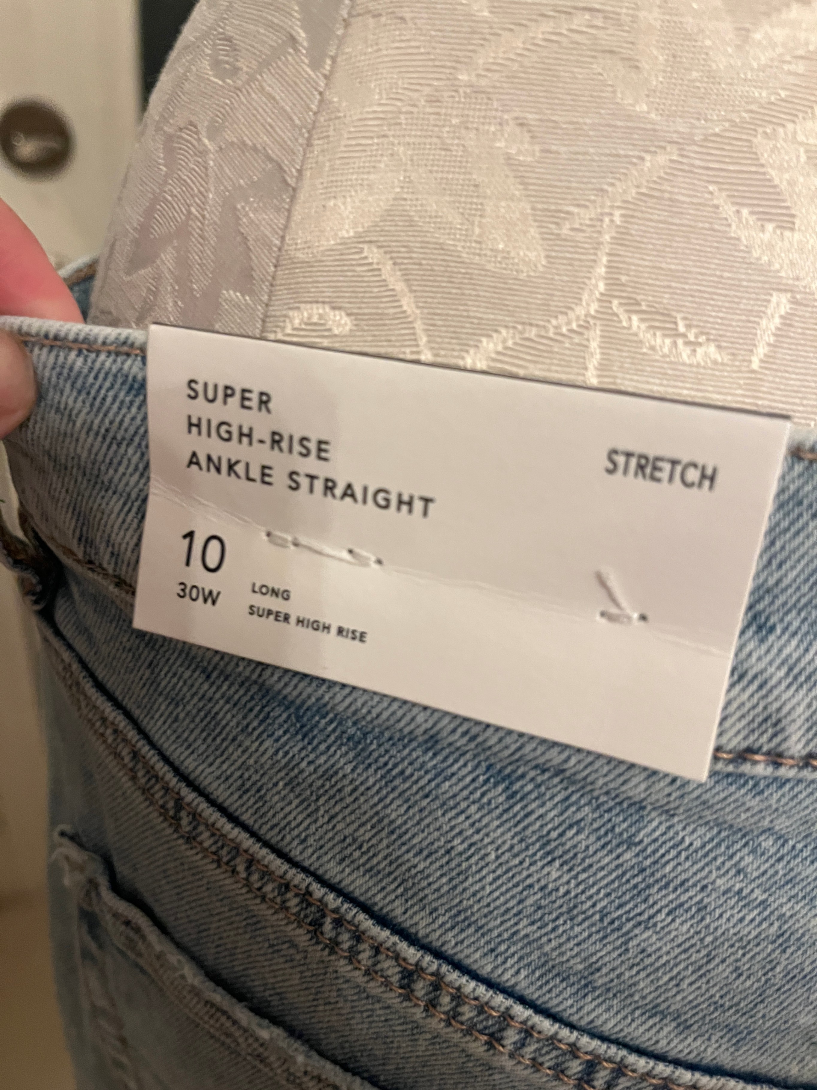 American Eagle Super High-Rise Ankle Straight Jeans Size 10 Long - photo 3