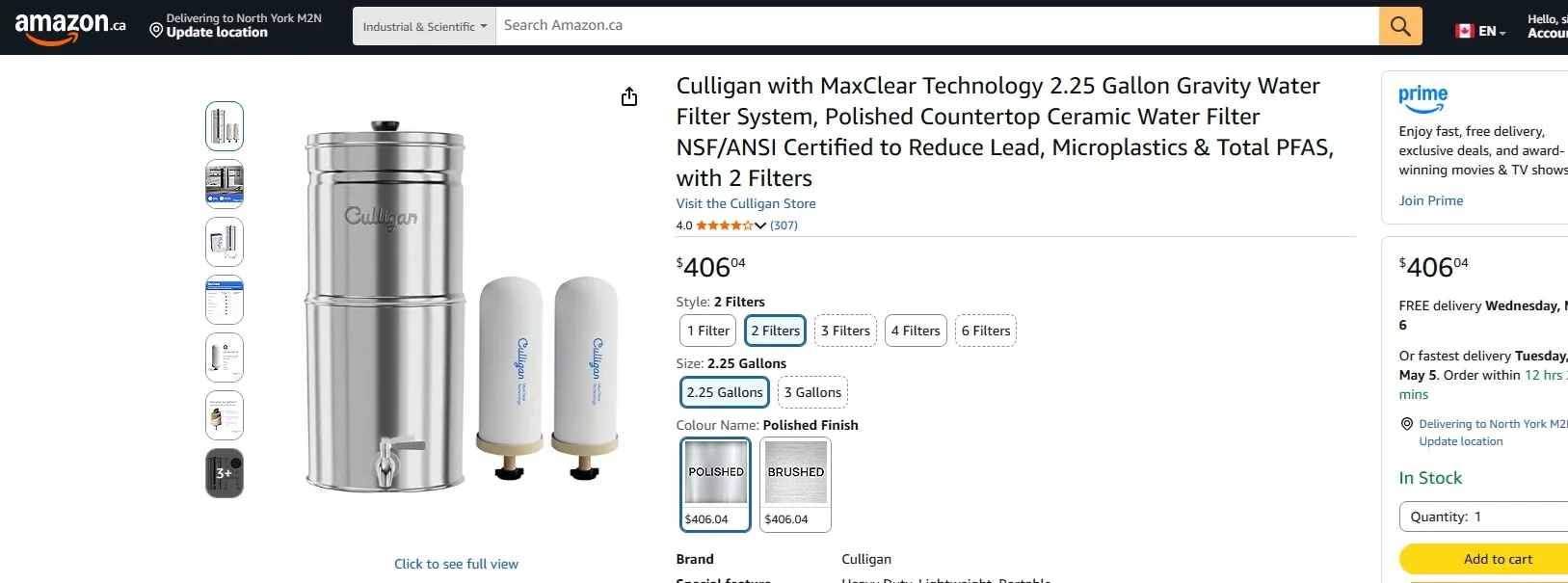 Culligan MaxClear 3 Gallon Gravity - photo 5