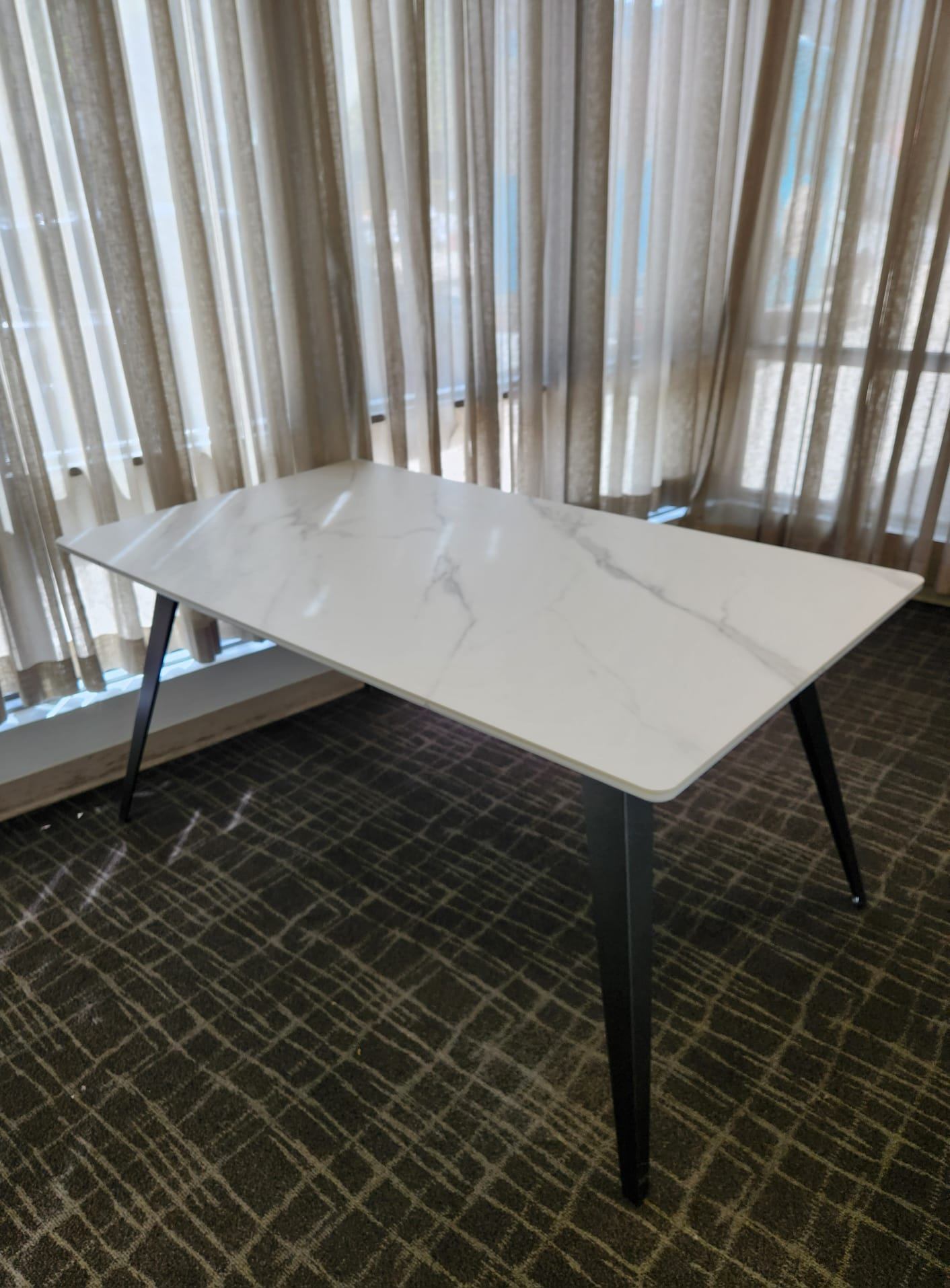 Marble-Look Dining Table