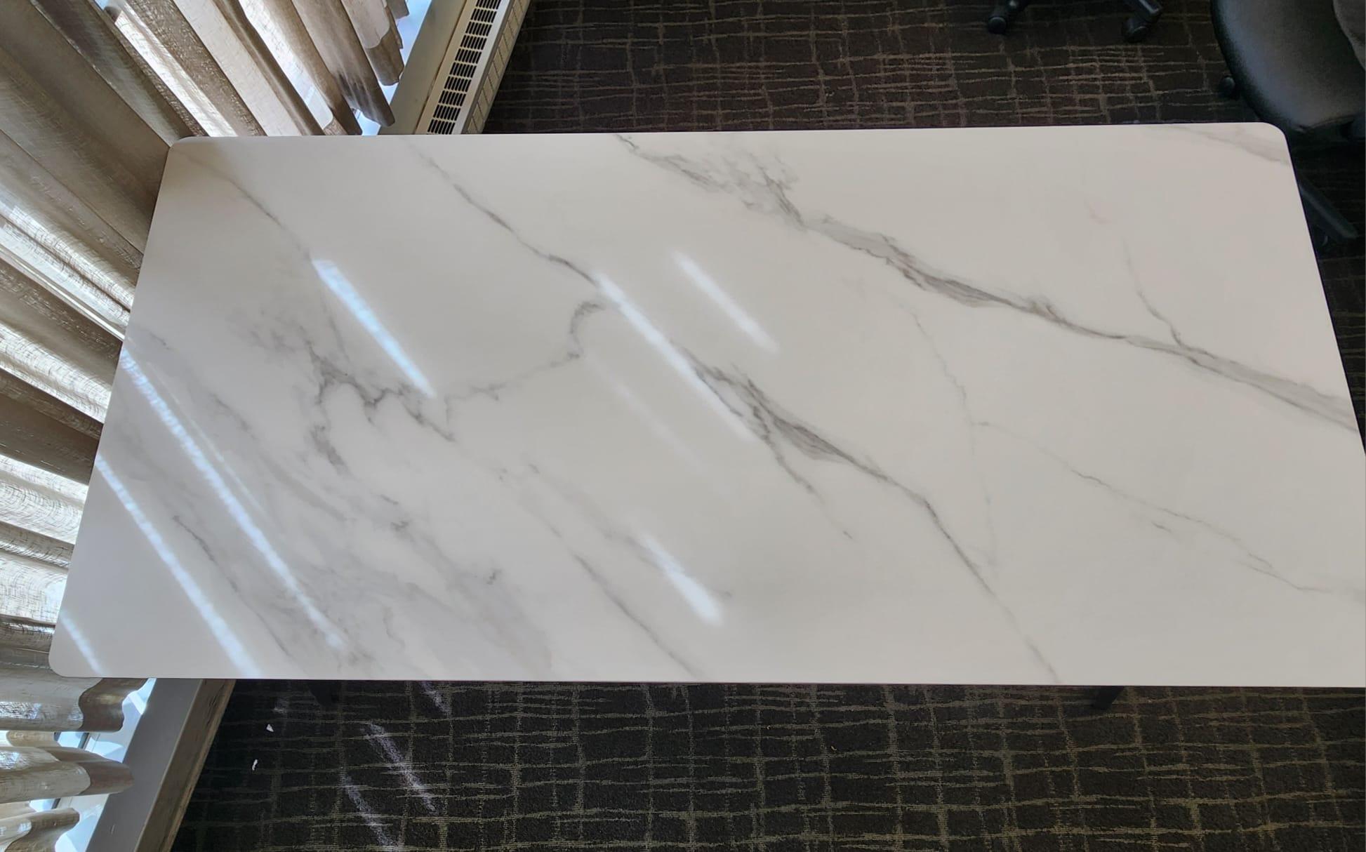 Marble-Look Dining Table - photo 3
