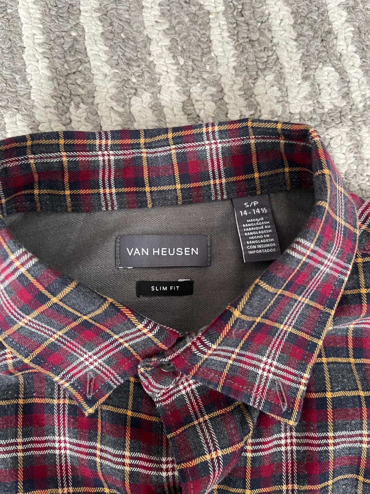 Van Heusen Men's Plaid Slim Fit Dress Shirt S/P 14-14 1/2 - photo 3