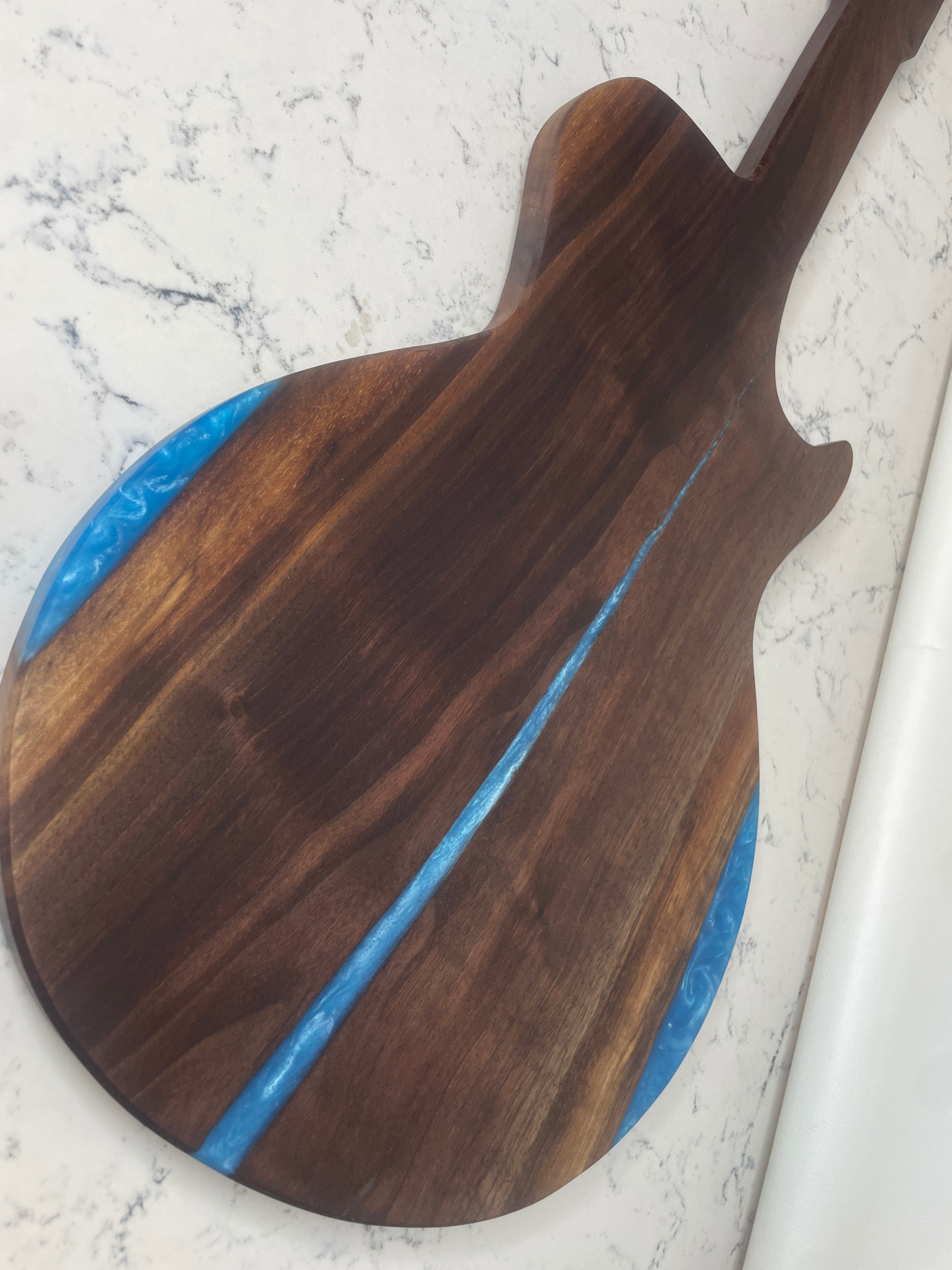 "Guitar"-Erie Board (Gibson Charcuterie Board w/ Blue Epoxy) - photo 4