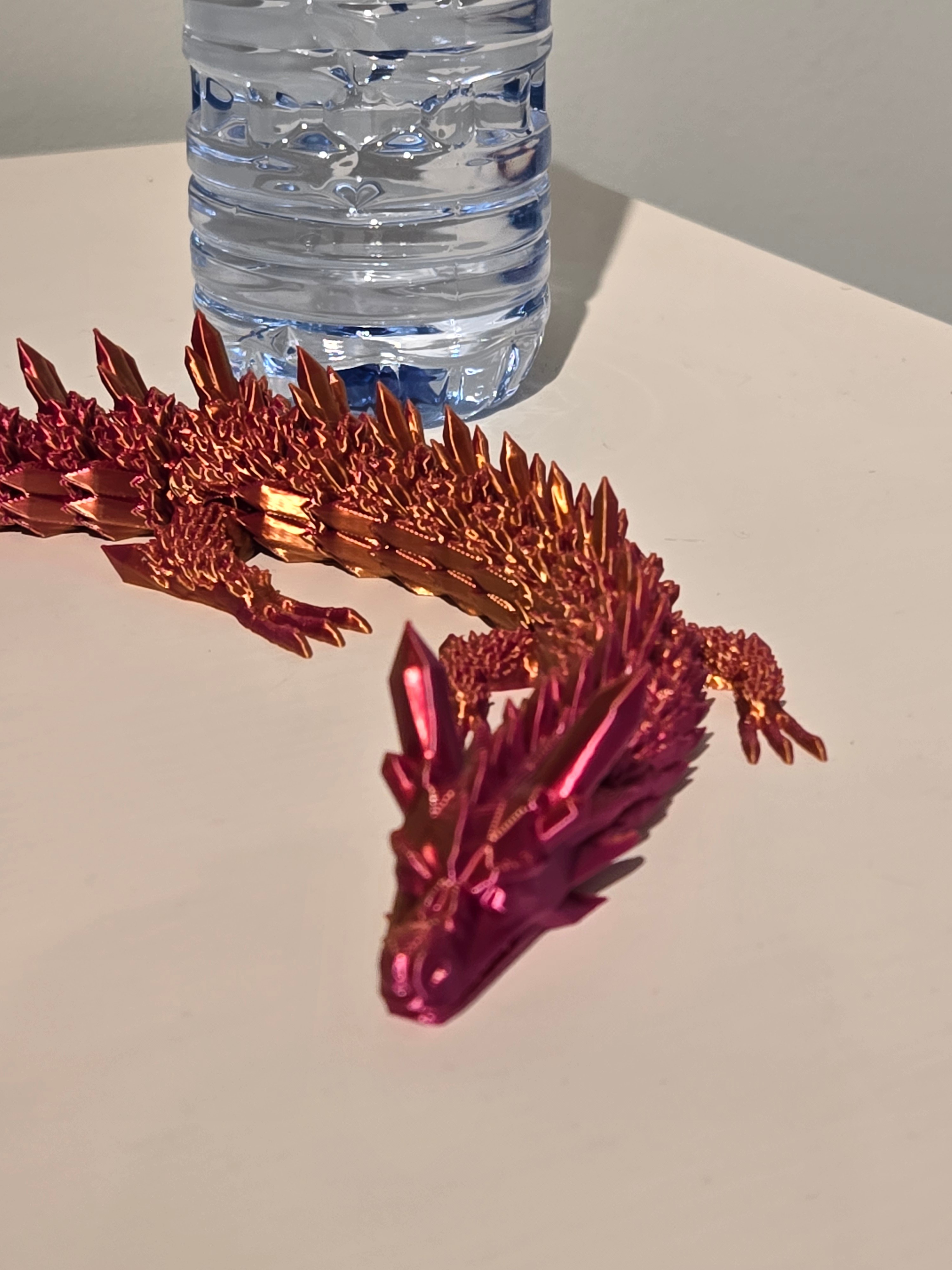 Articulated Dragon Figurine - Pink/Gold - photo 2
