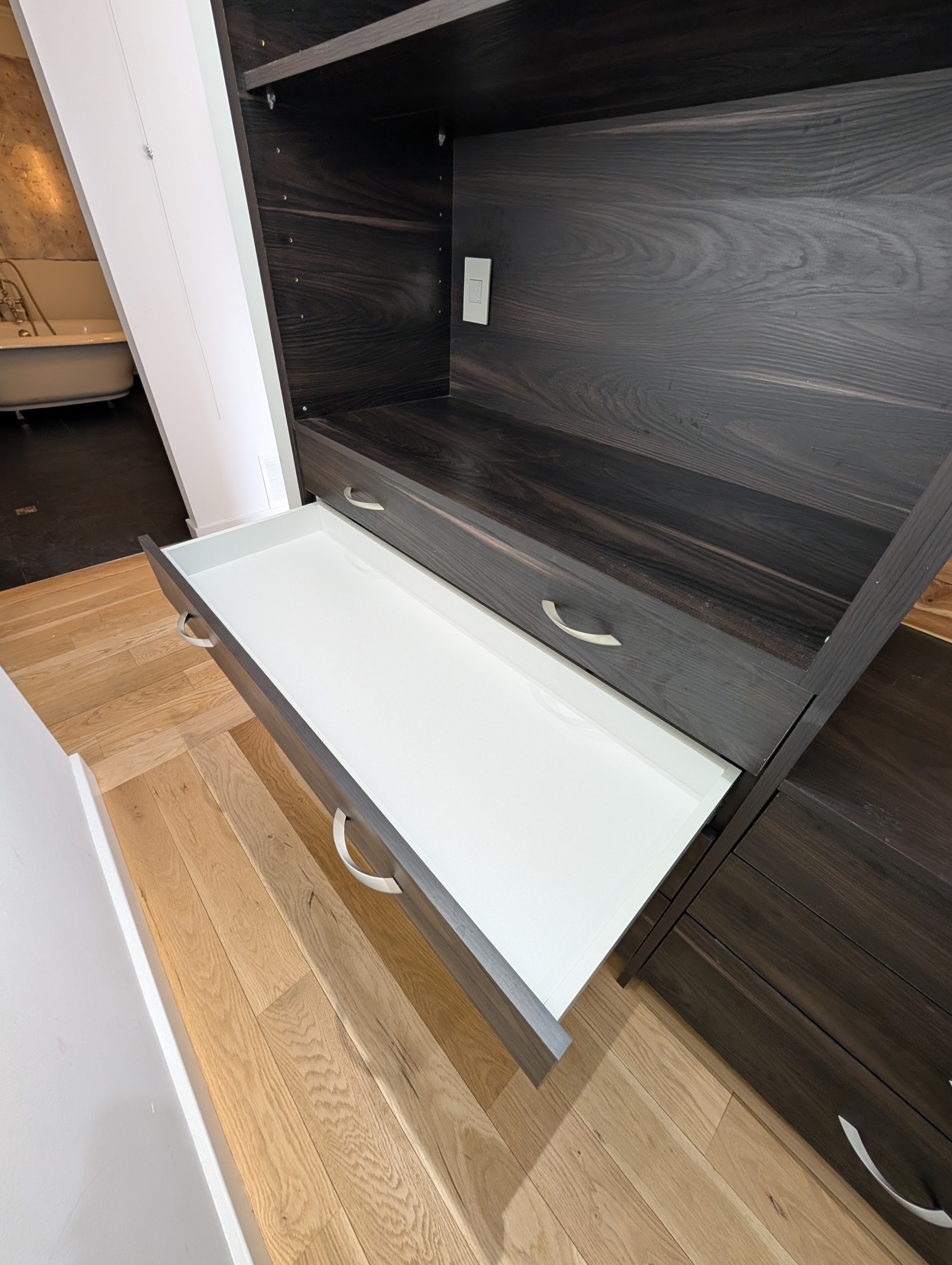 Custom Built Black Closet System Storage Wardrobe (109” Wide) - photo 4