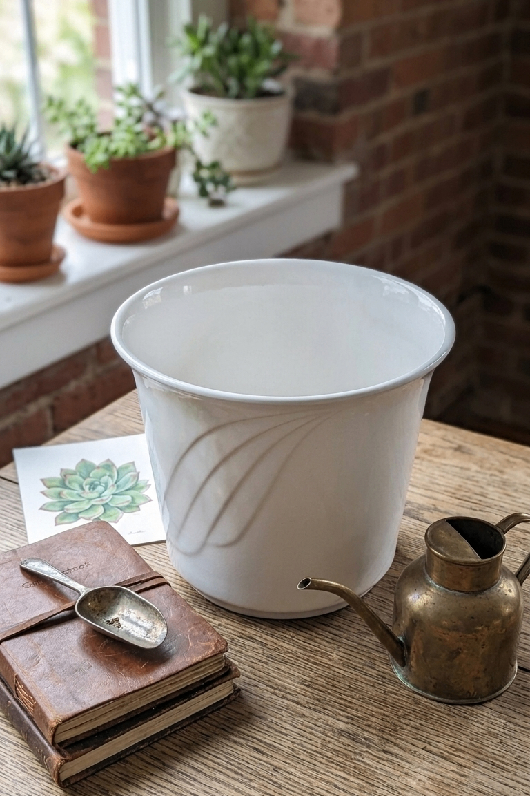 White Succulent Planter Pot - photo 2